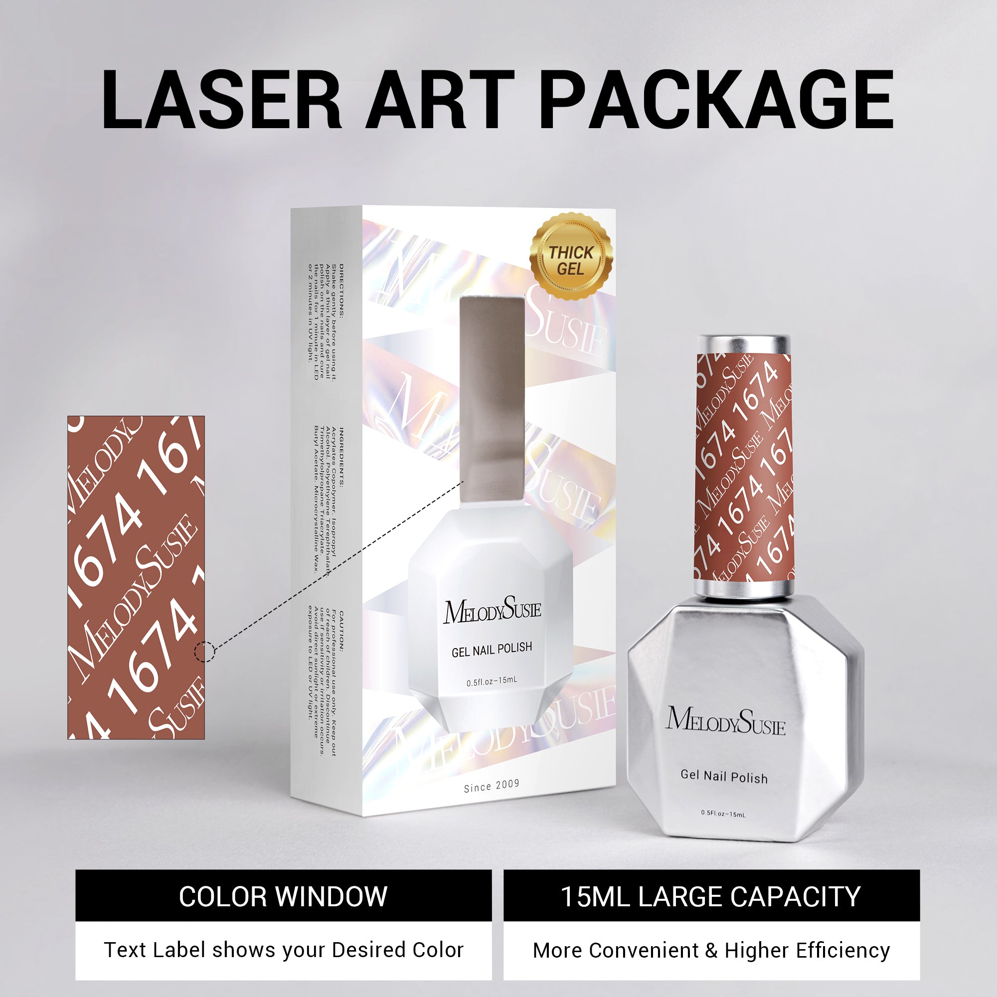 1674 Rosewood Yarn - TPO-Free Thick Gel Nail Polish(15ml)