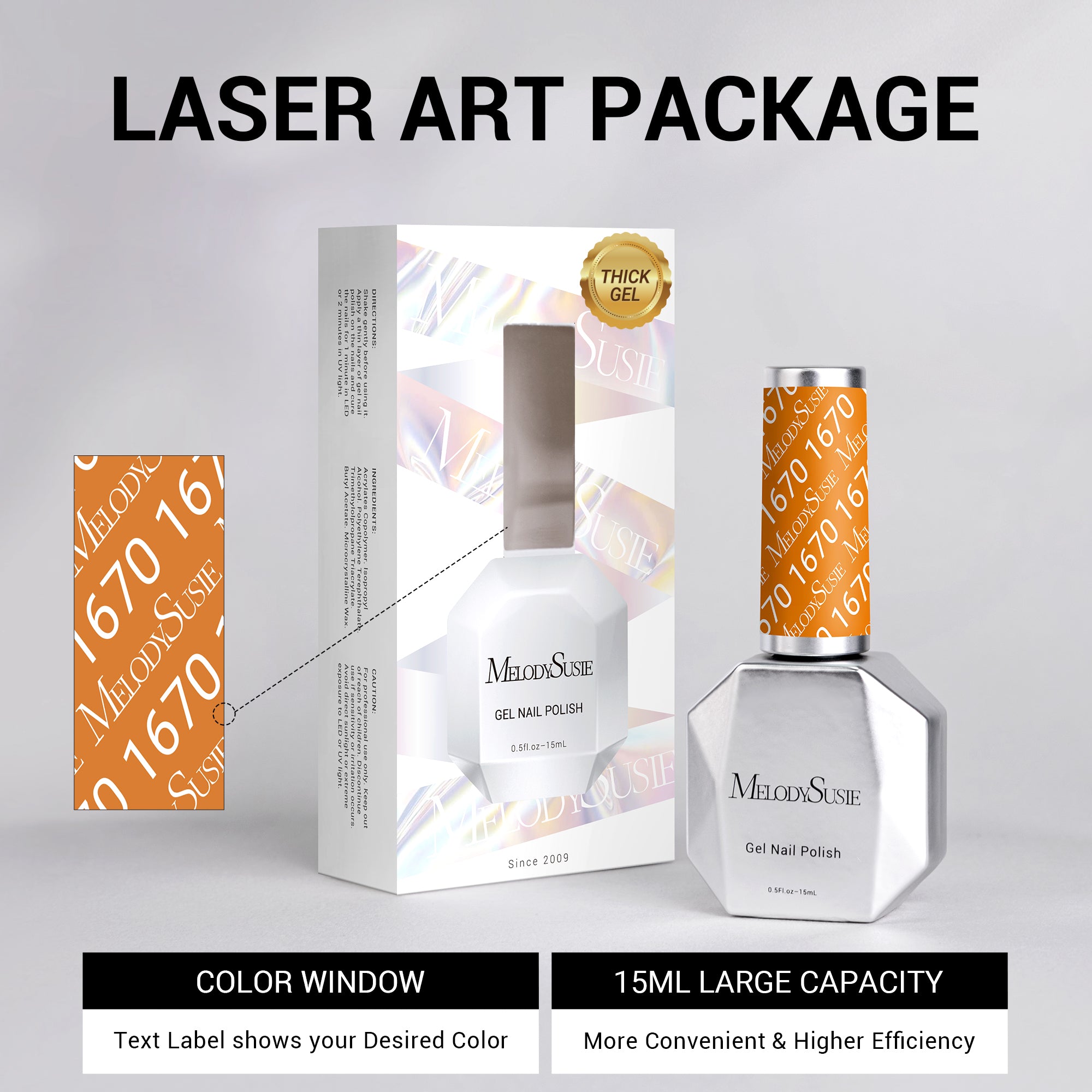 1670 Pumpkin Yarn Orange - TPO-Free Thick Gel Nail Polish(15ml)