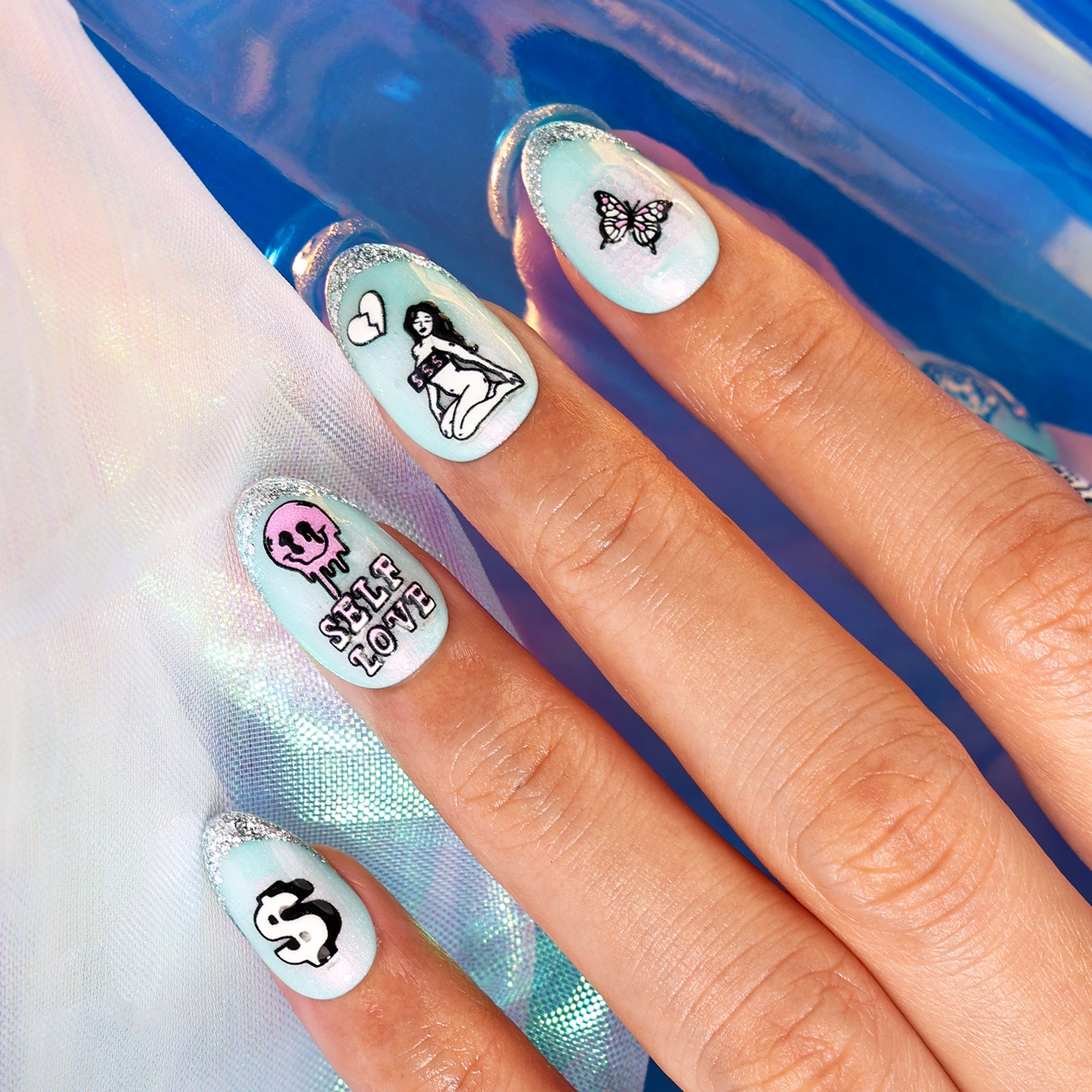 Self-Love Special Short Mountain Peak Press On Nails