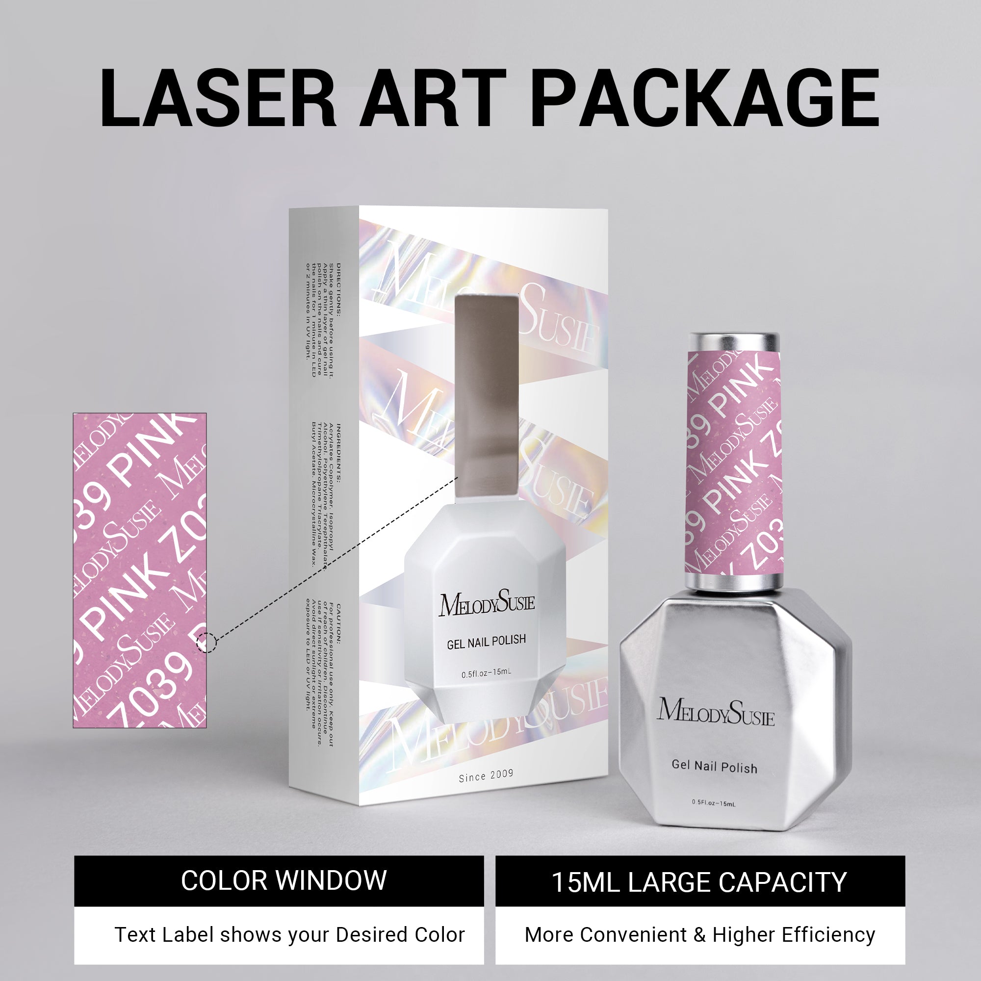 Z039 Pretty Pink Shiny - TPO-Free Thick Gel Nail Polish(15ml)