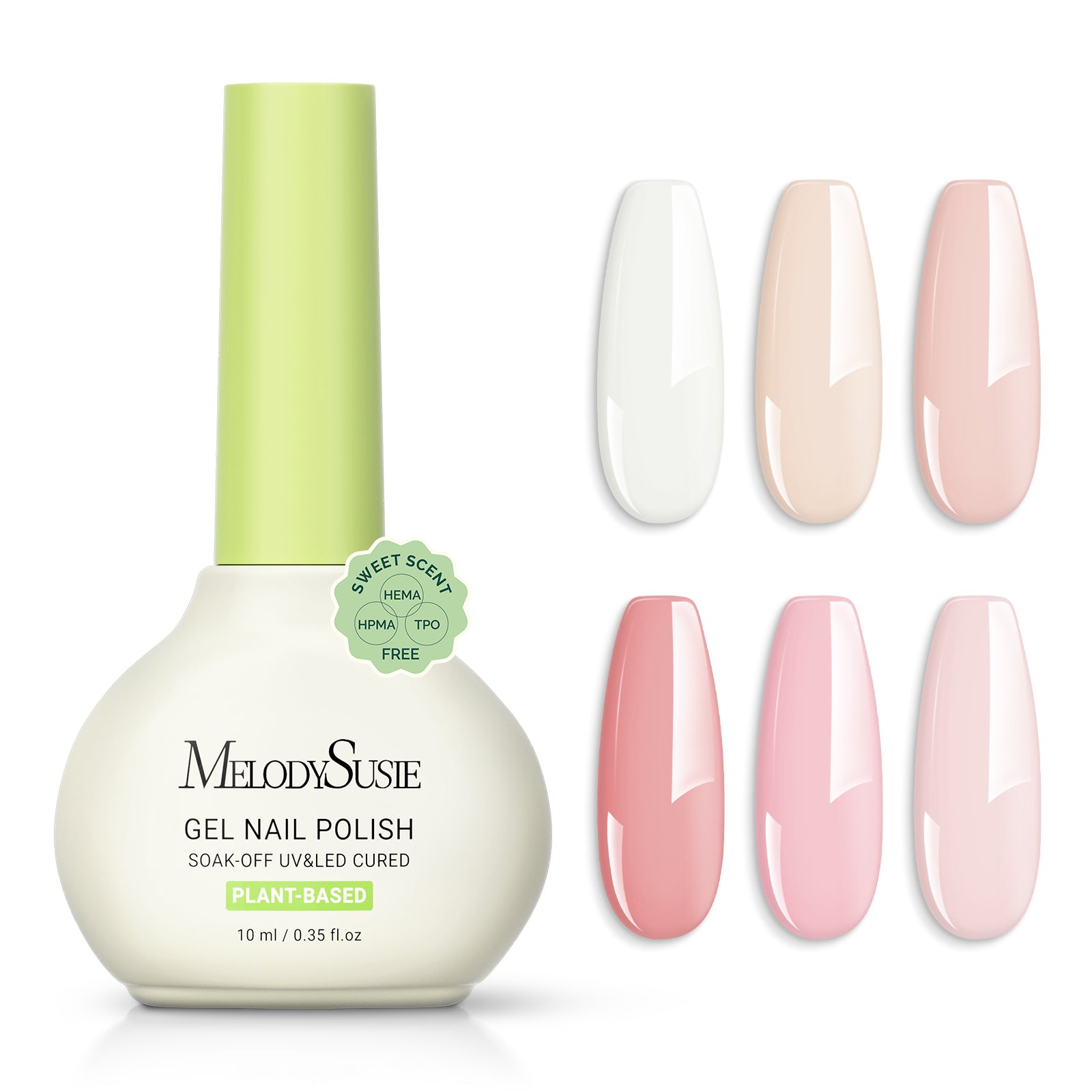 Sweet Scent HEMA-Free & HPMA-Free & TPO-Free Plant-Based Gel Nail Polish Set