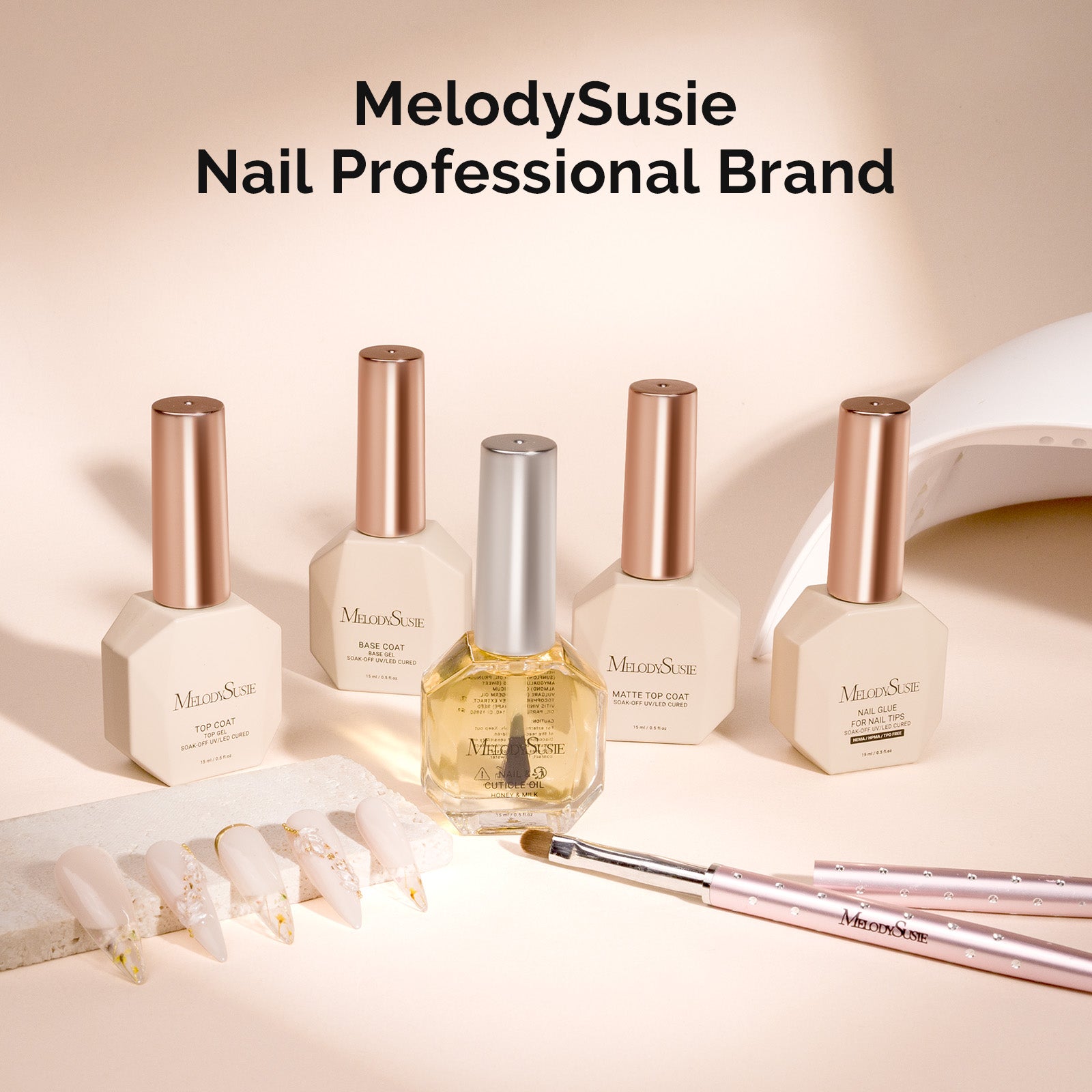 Top & Base Coat Gel Essentials Set - 3Pcs