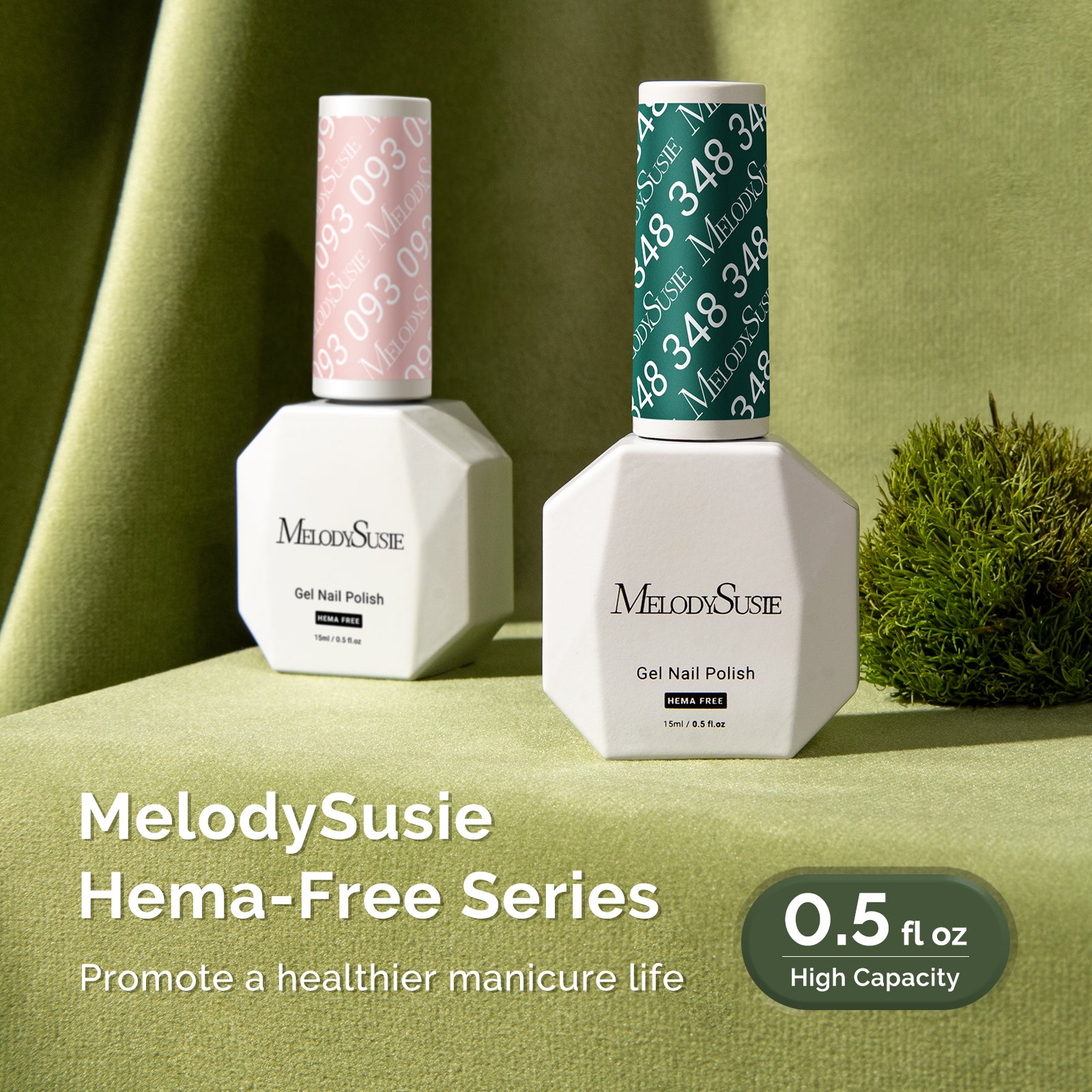 348 Green - HEMA-Free Gel Nail Polish 0.5 fl oz/15ml