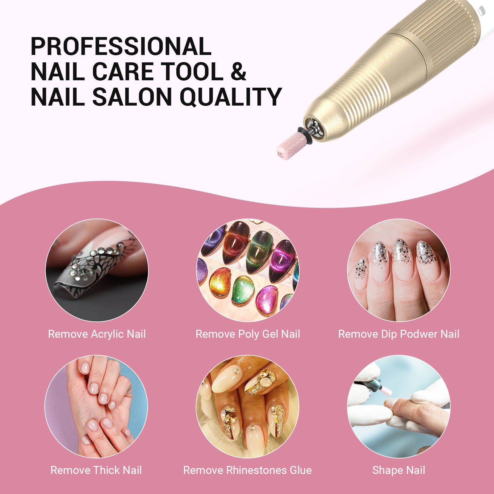 Smooth Round Top Large Barrel Ceramic Nail Drill Bit