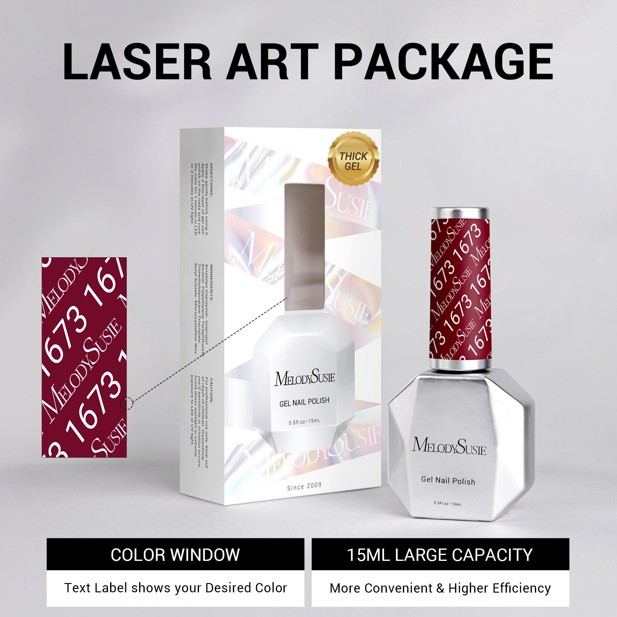 1673 Retro Sport Red - TPO-Free Thick Gel Nail Polish(15ml)