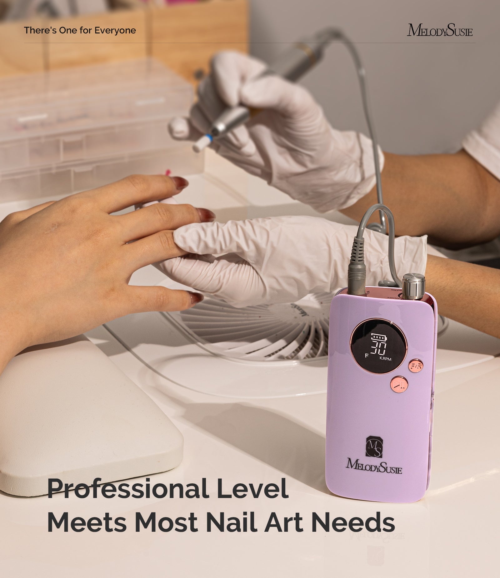 SC320F Rechargeable Nail Drill 30000RPM - Purple