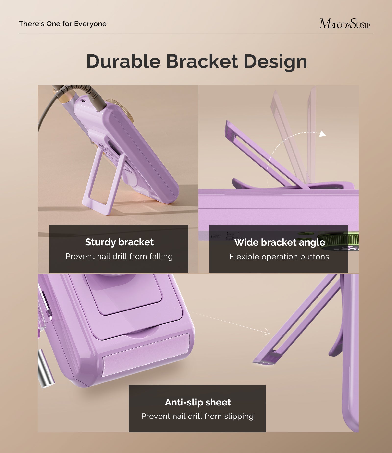 SM330G Rechargeable 35000RPM Nail Drill - Purple