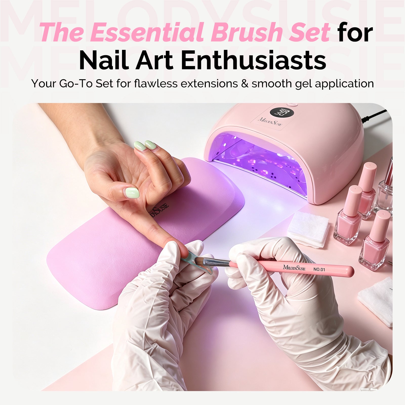 3PCS Dual-Form Nail Extension Brush Set