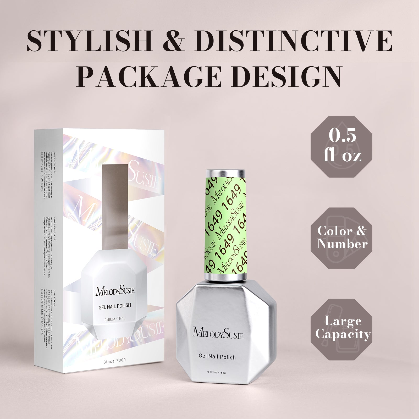 1649 Lime Green - TPO-Free Faster UV Curing Gel Nail Polish(15ml)