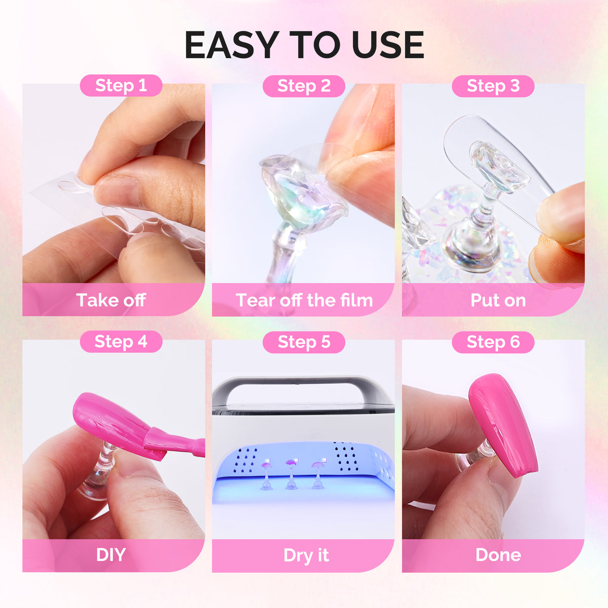 2-Set Acrylic Magnetic Base Nail Stand for Press Ons