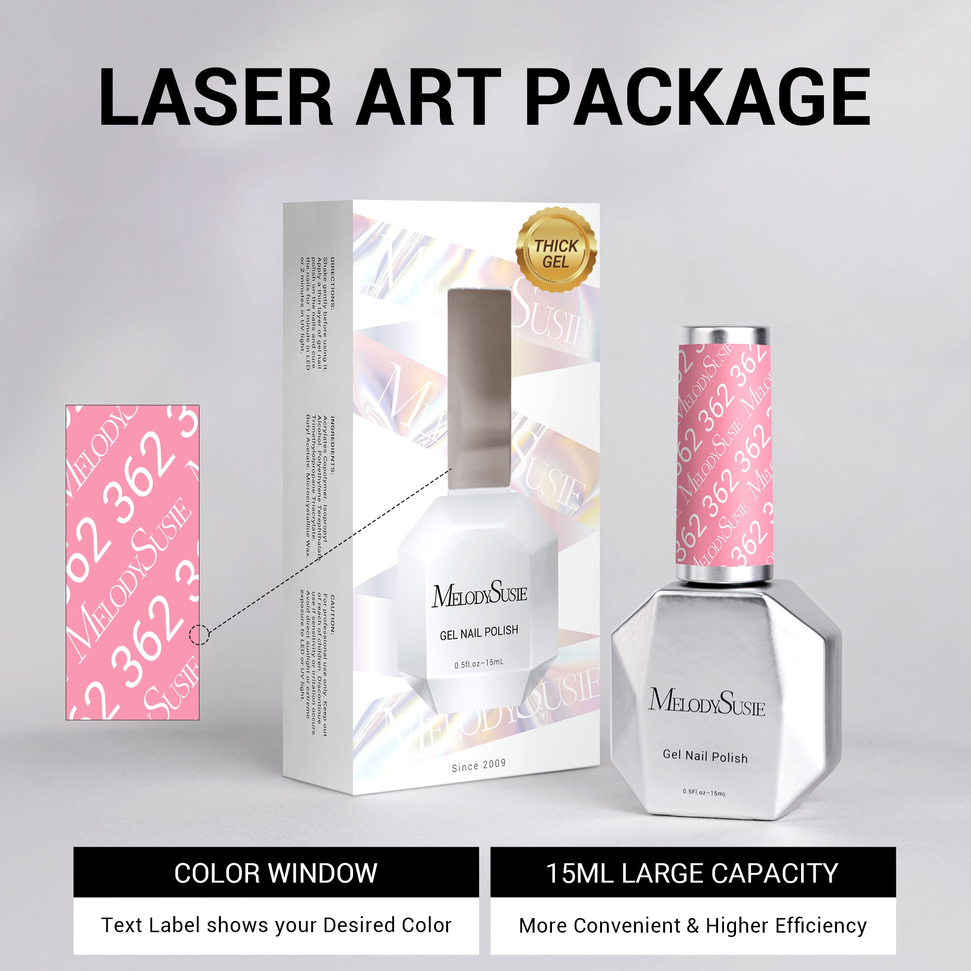 362 Twist Sweater Pink - TPO-Free Thick Gel Nail Polish(15ml)