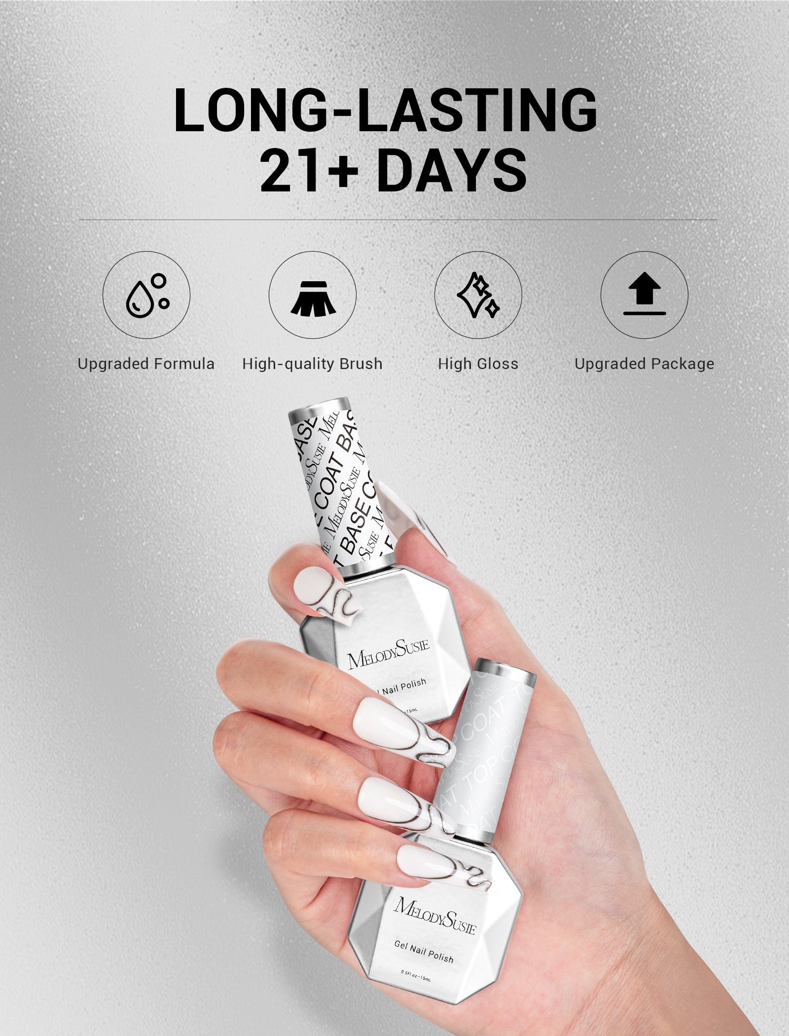 Top & Base Coat Nail Gel Polish 15ml