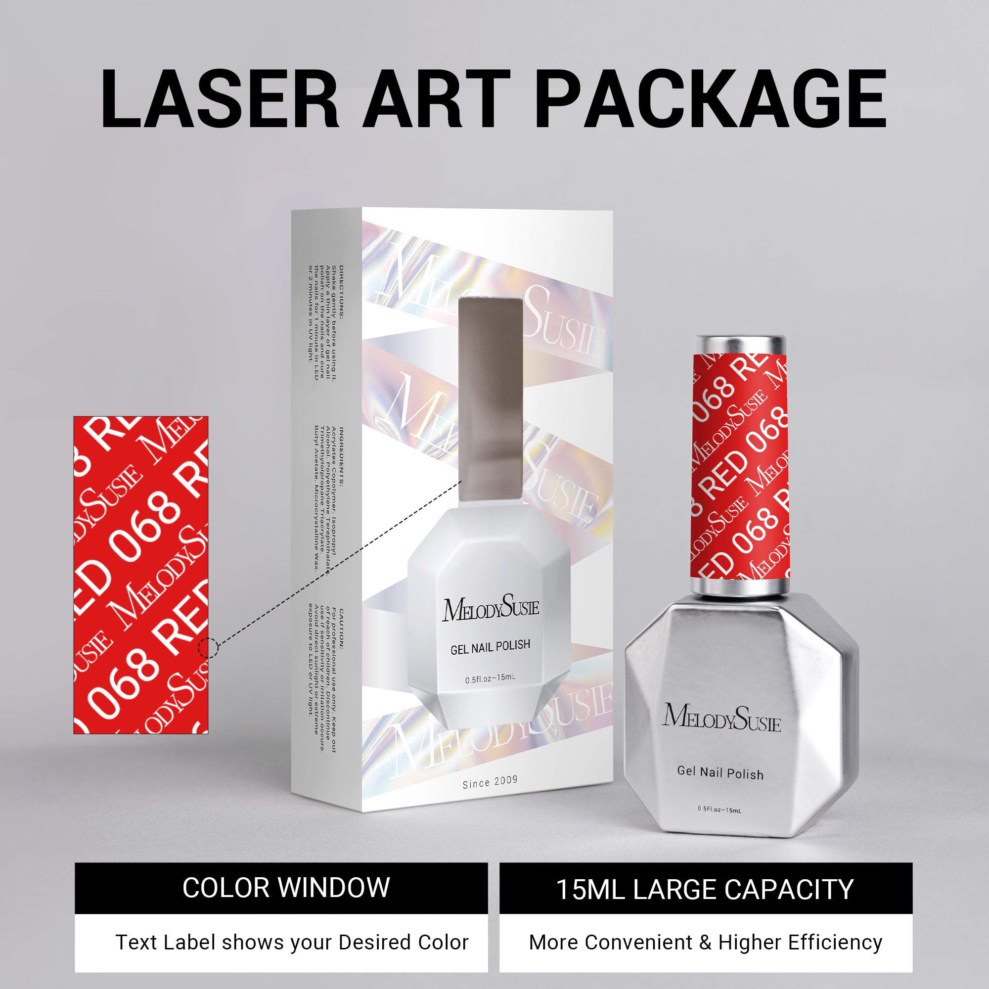 068 Rose Red - TPO-Free Thick Gel Nail Polish (15ml)