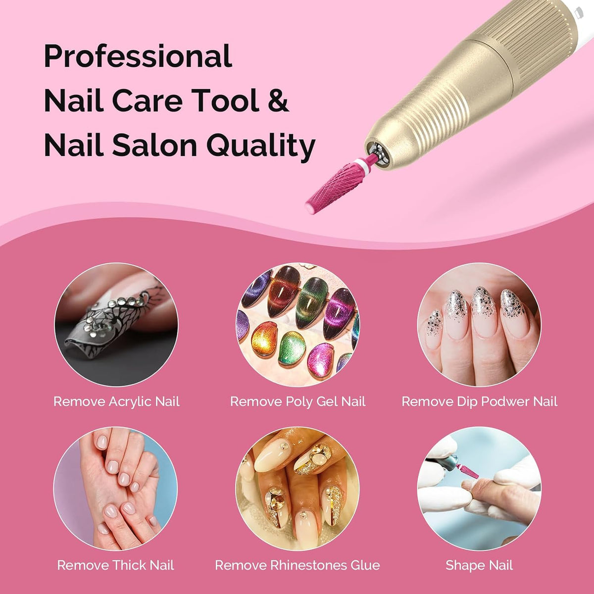 5 in 1 Pro Multi-function Mixed Sizes Tungsten Carbide Nail Drill Bit