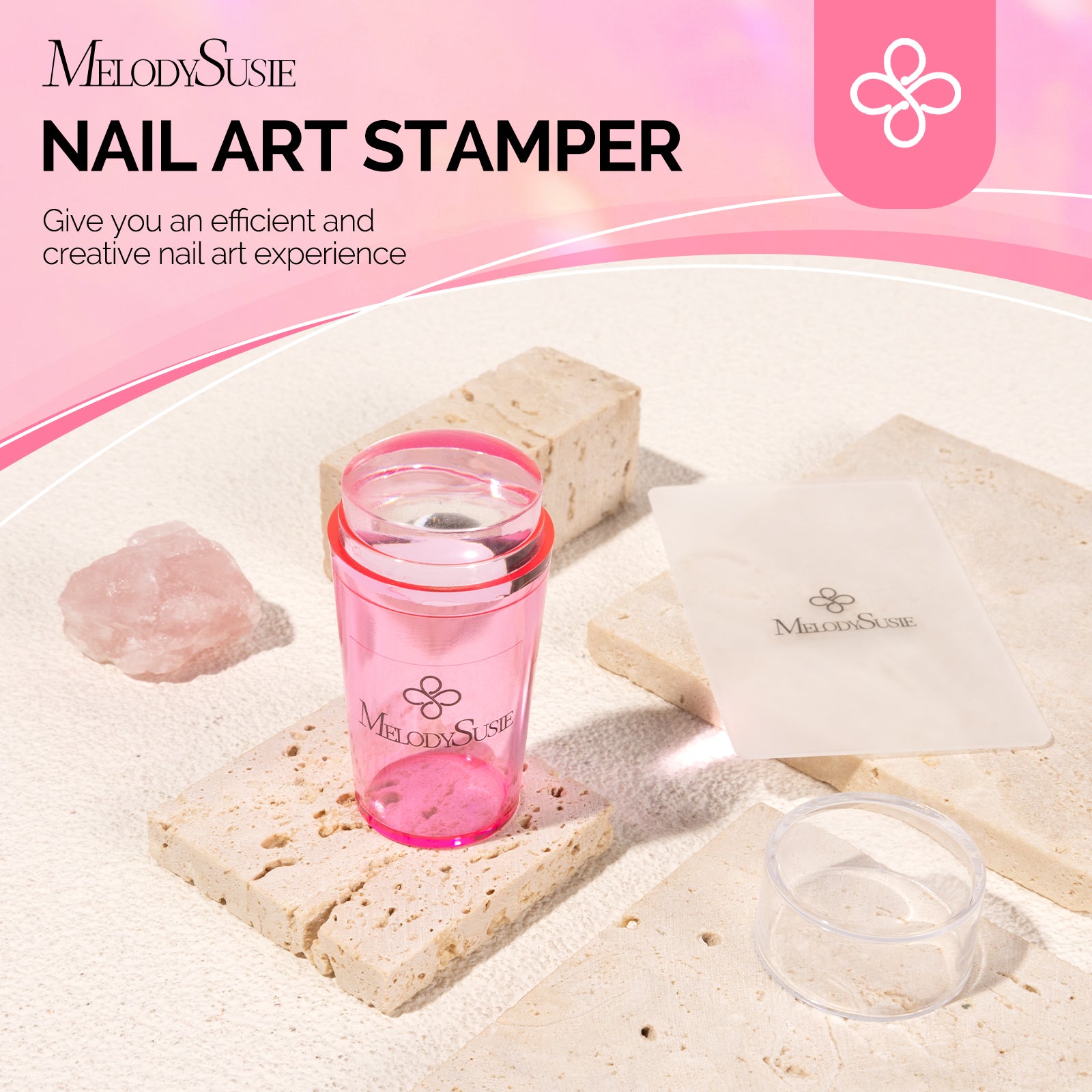French Nail Stamper Kit 2PCS - Pink