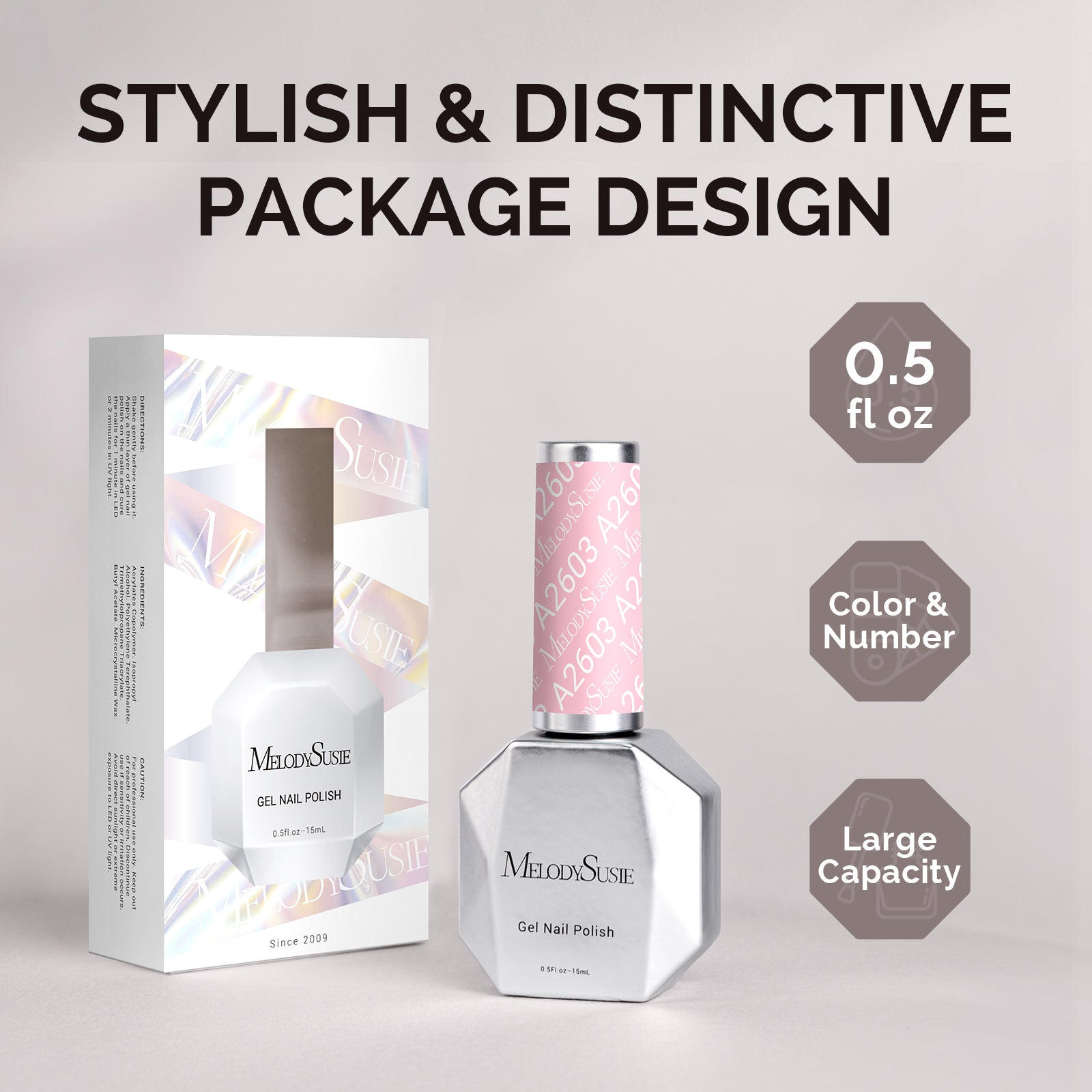 A2603 Rose Garden - Faster UV Curing Gel Nail Polish(15ml)