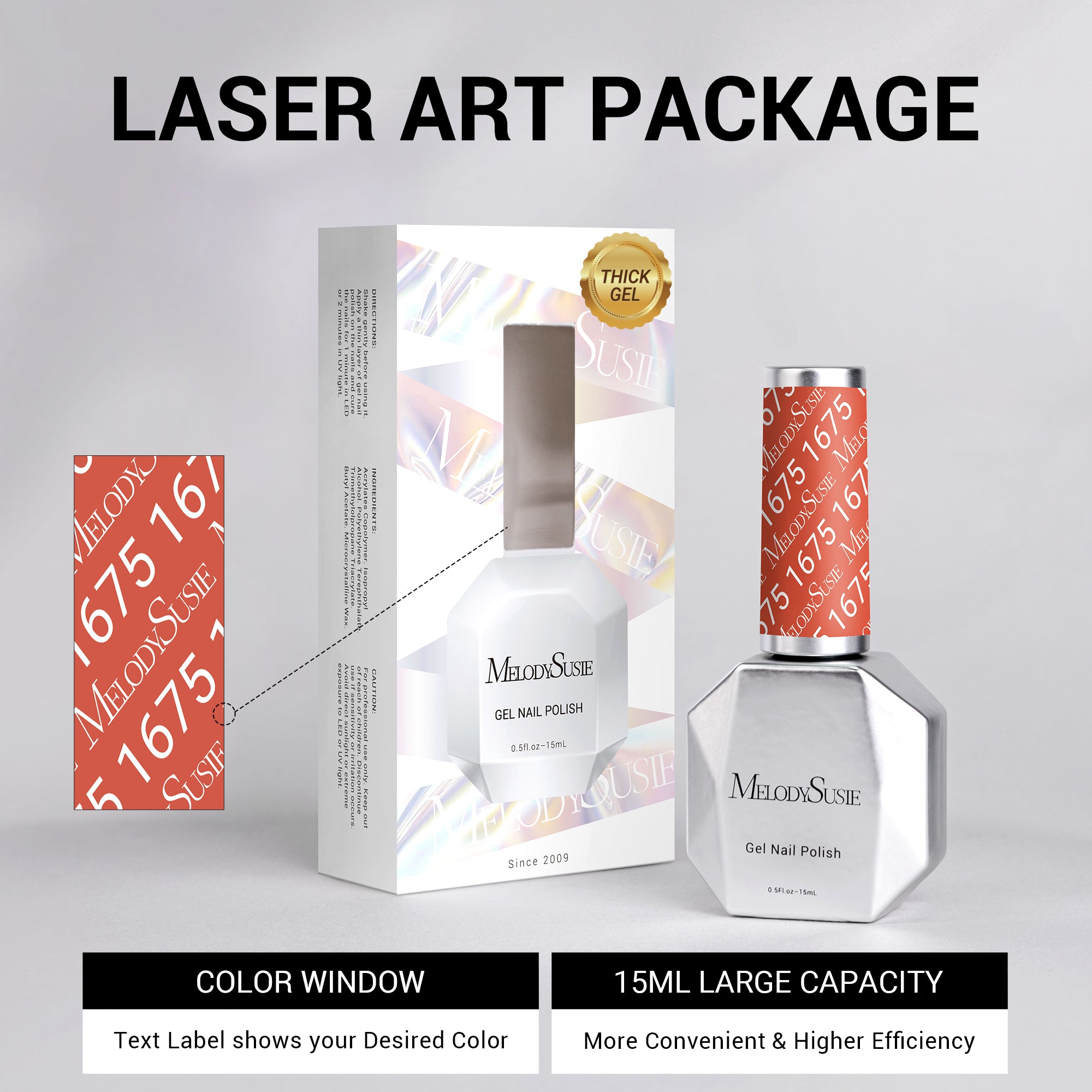 1675 Brick Red Orange - TPO-Free Thick Gel Nail Polish(15ml)