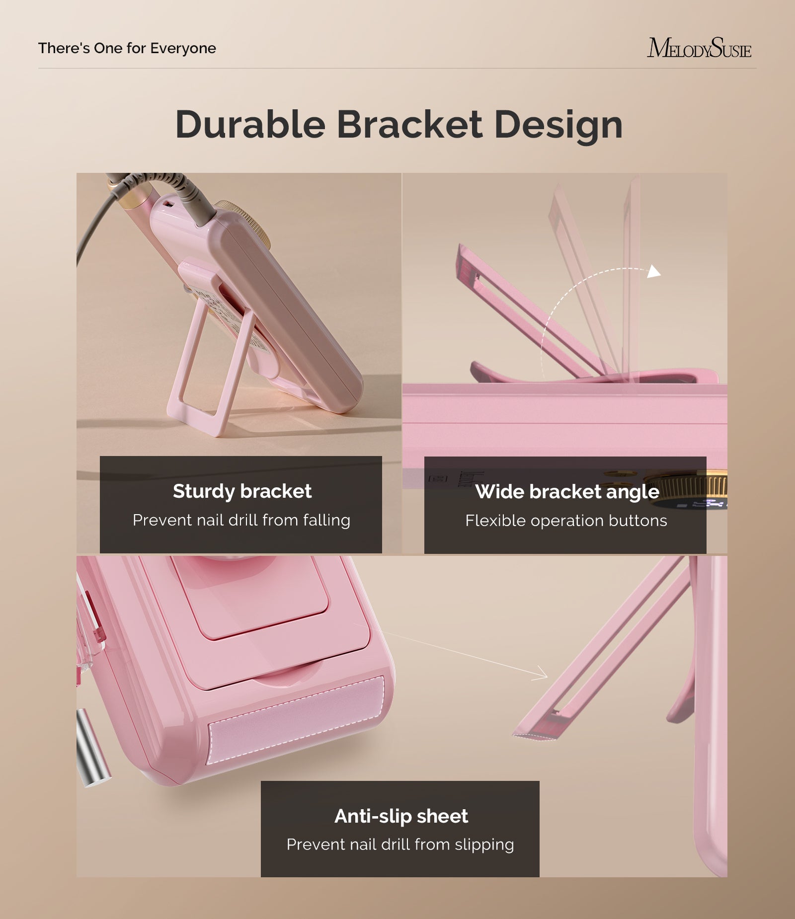 SM330G Rechargeable 35000RPM Nail Drill - Pink