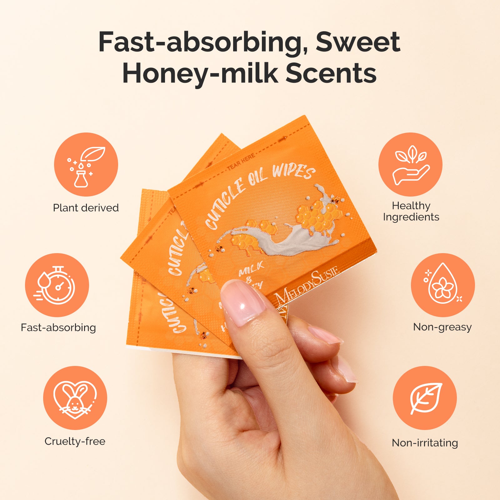 100Pcs Mini Cuticle Oil Wipes