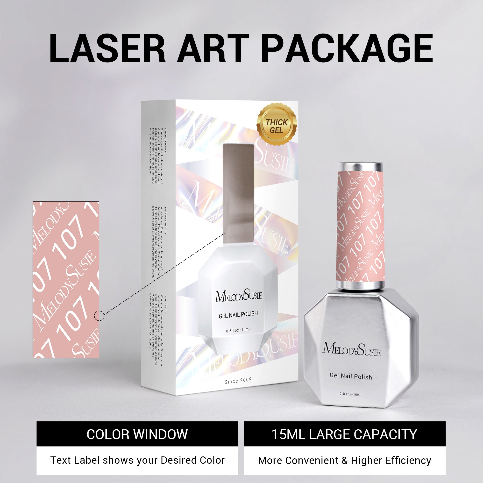 107 Knitted Almond Nude - TPO-Free Thick Gel Nail Polish(15ml)