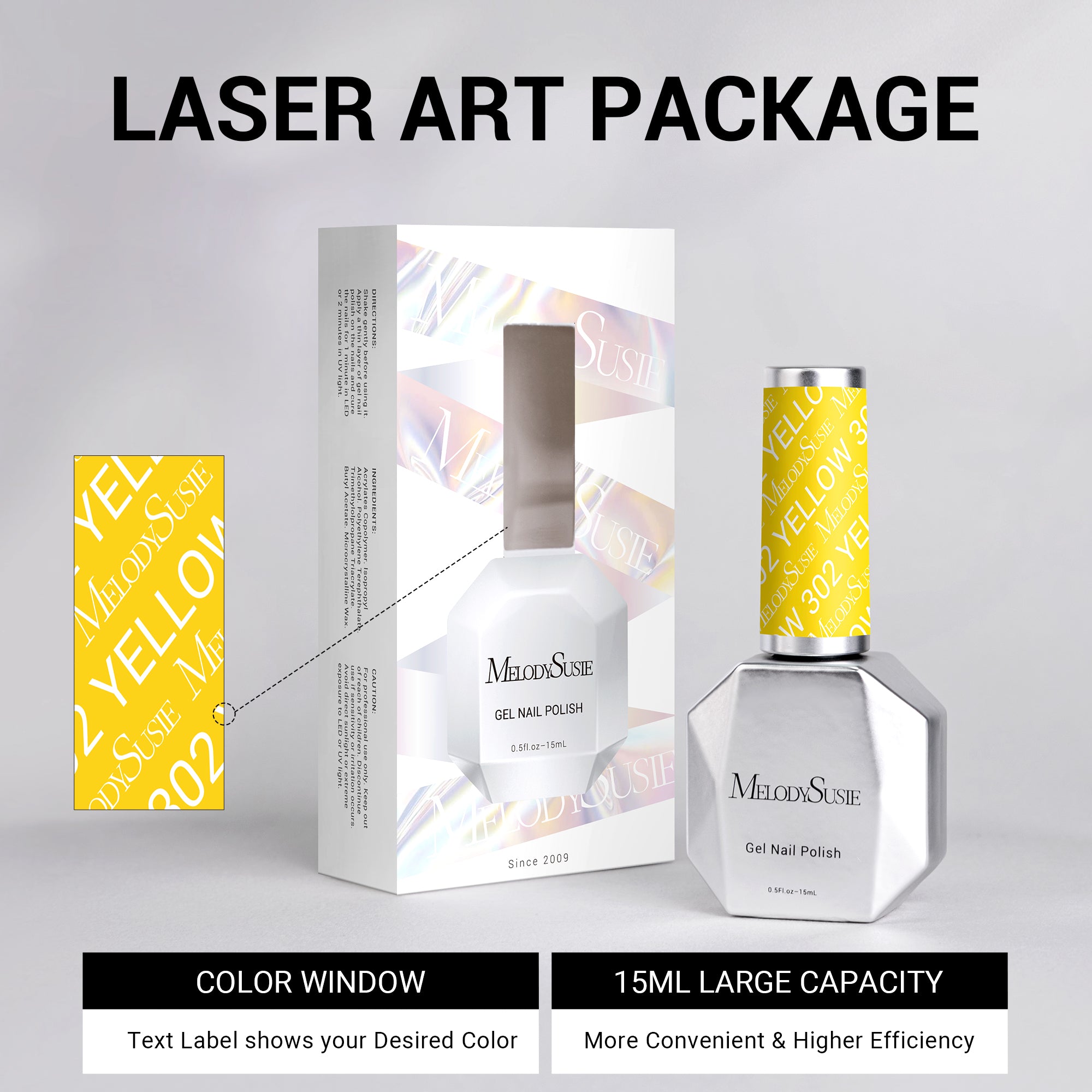 302 Almond Yellow - TPO-Free Thick Gel Nail Polish(15ml)