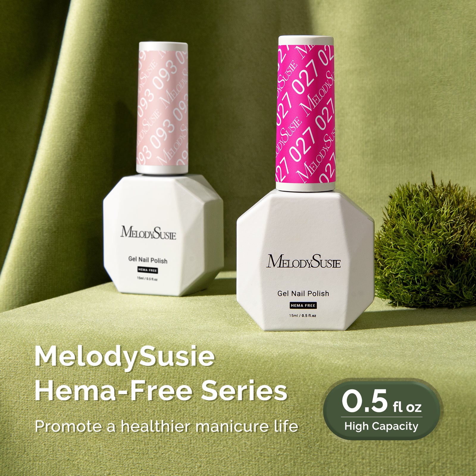 027 Peony Pink- HEMA-Free Gel Nail Polish 0.5 fl oz/15ml