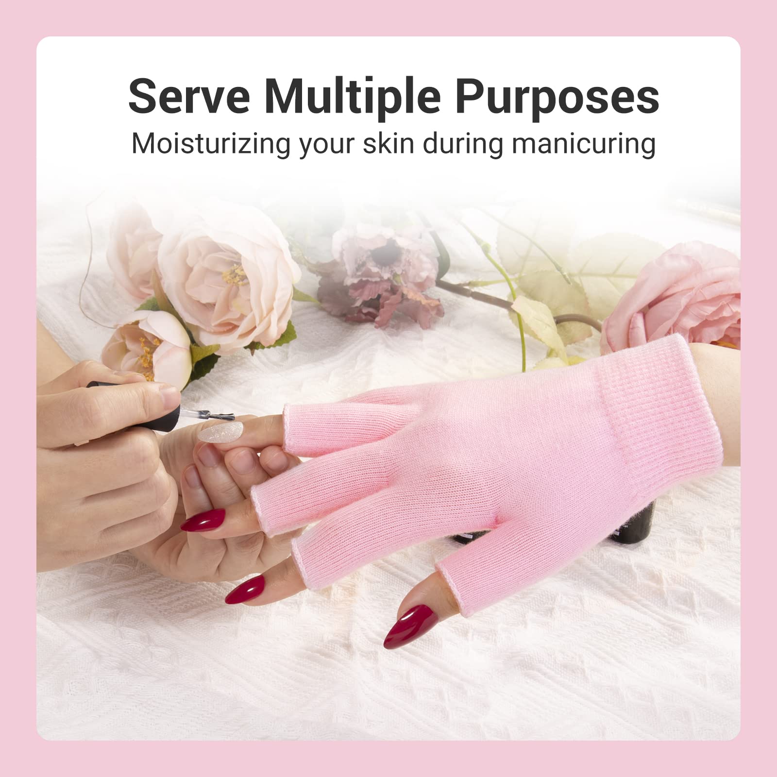 Moisturizing UV Shield Manicure Gloves - Size S (L*W: 6.7in*3.8in)