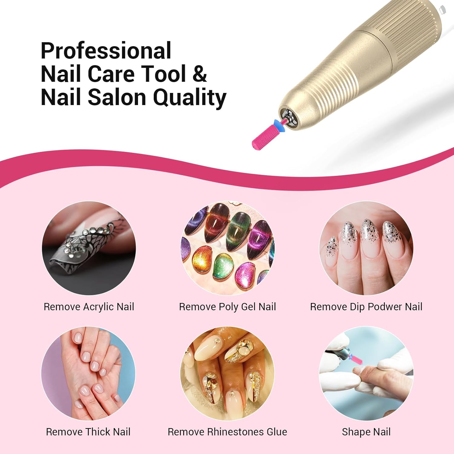 Small Barrel Smooth Top Tungsten Carbide Nail Drill Bits - Medium