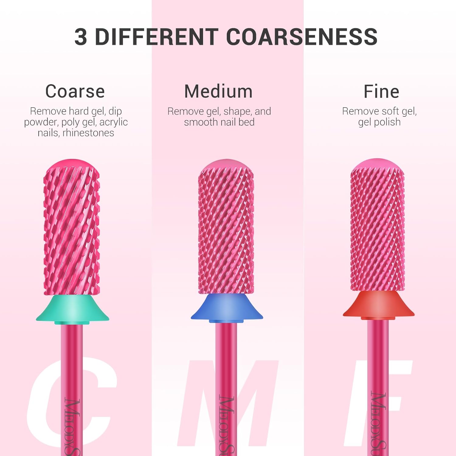 Small Barrel Smooth Top Tungsten Carbide Nail Drill Bits - Medium