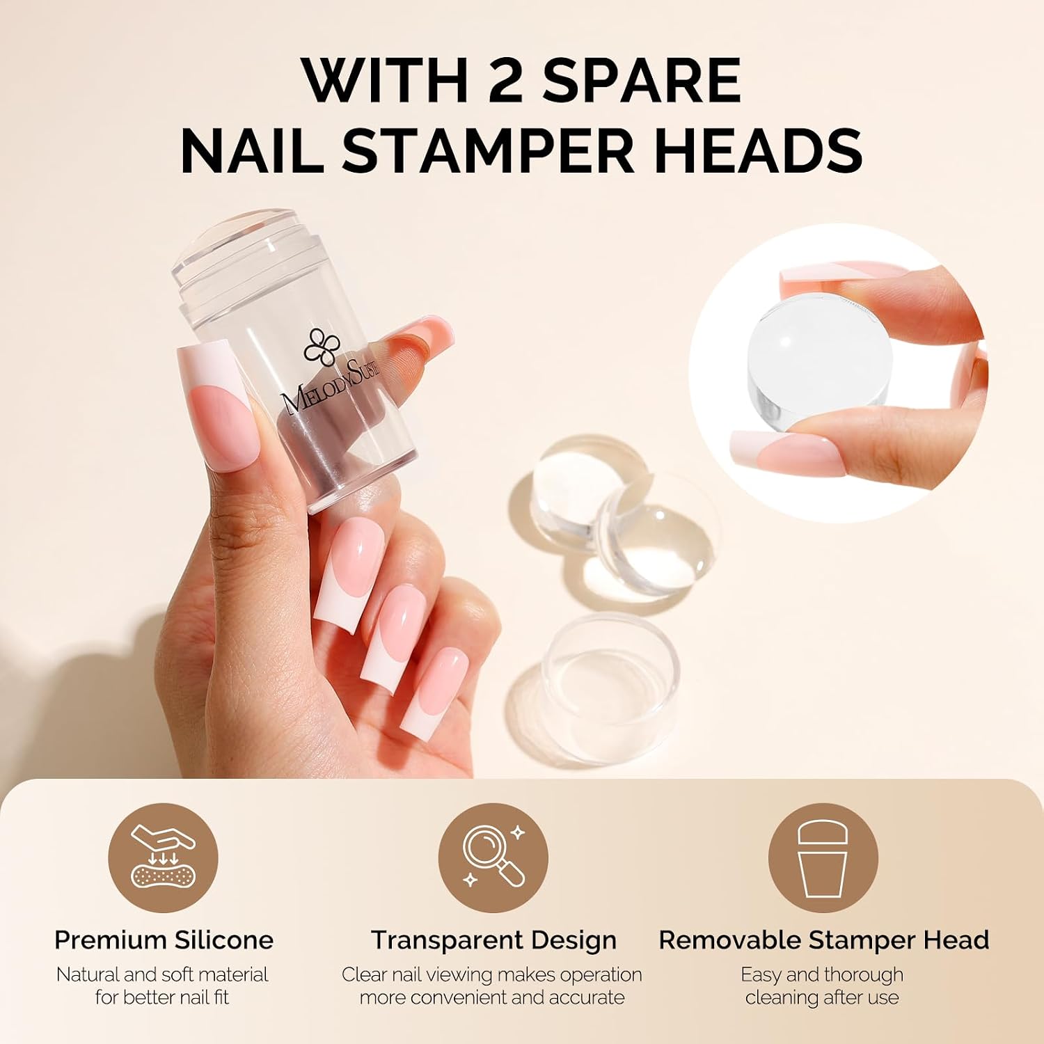 French Nail Stamper Kit with Stamping Plates 6PCS