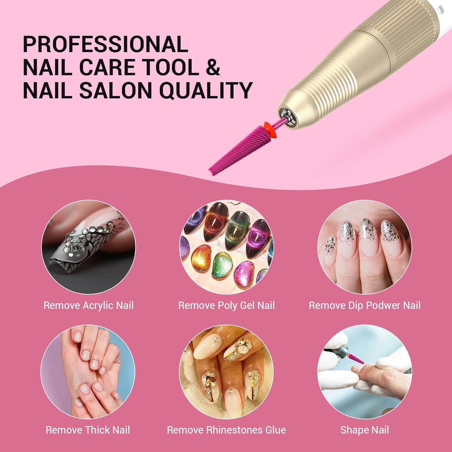 Super Long 5 in 1 Tungsten Carbide Nail Drill Bit