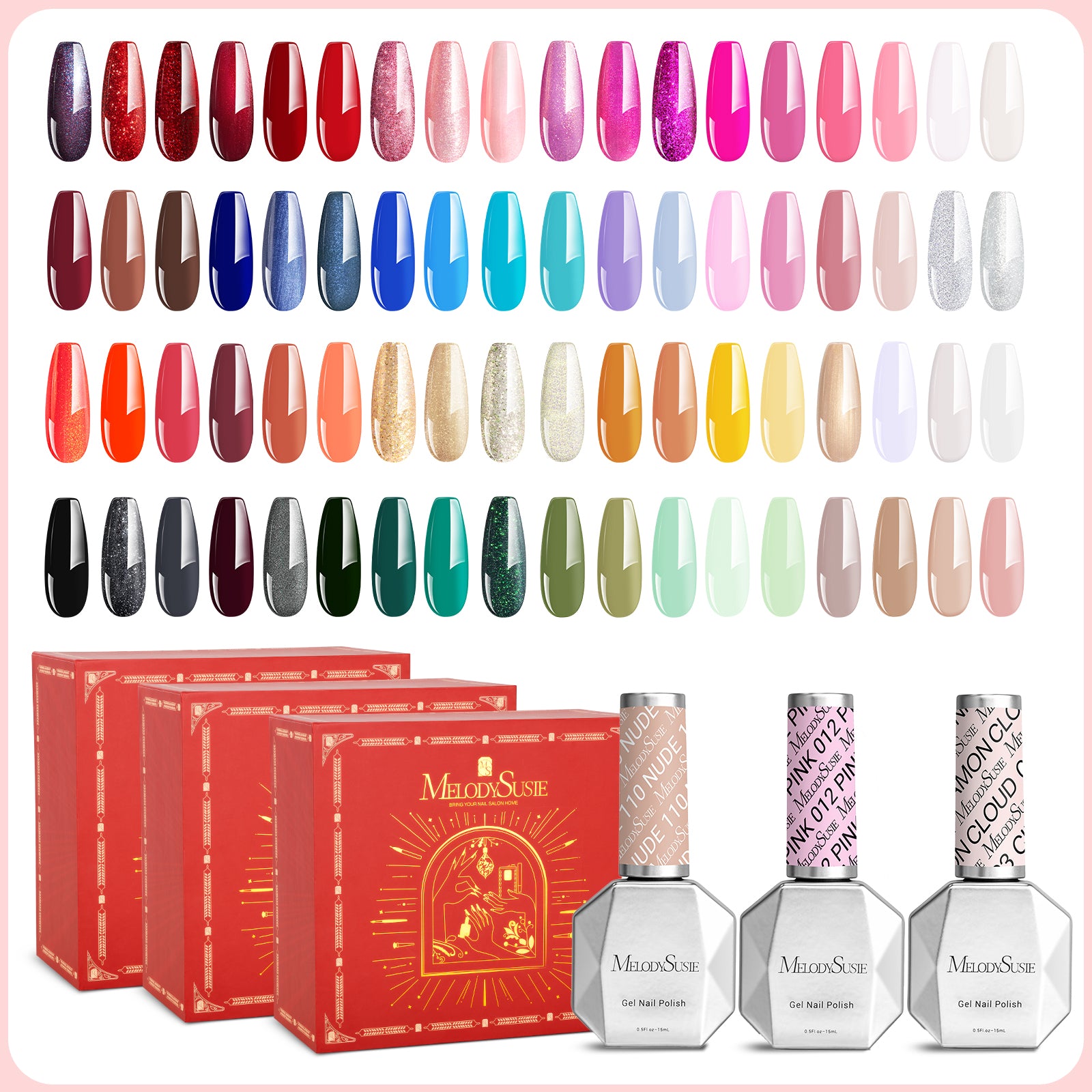 15ml TPO-Free Thick Gel Nail Polish Gift Box - 72 Colors
