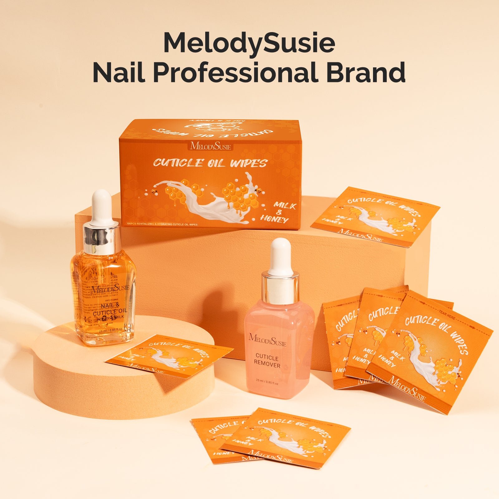 100Pcs Mini Cuticle Oil Wipes