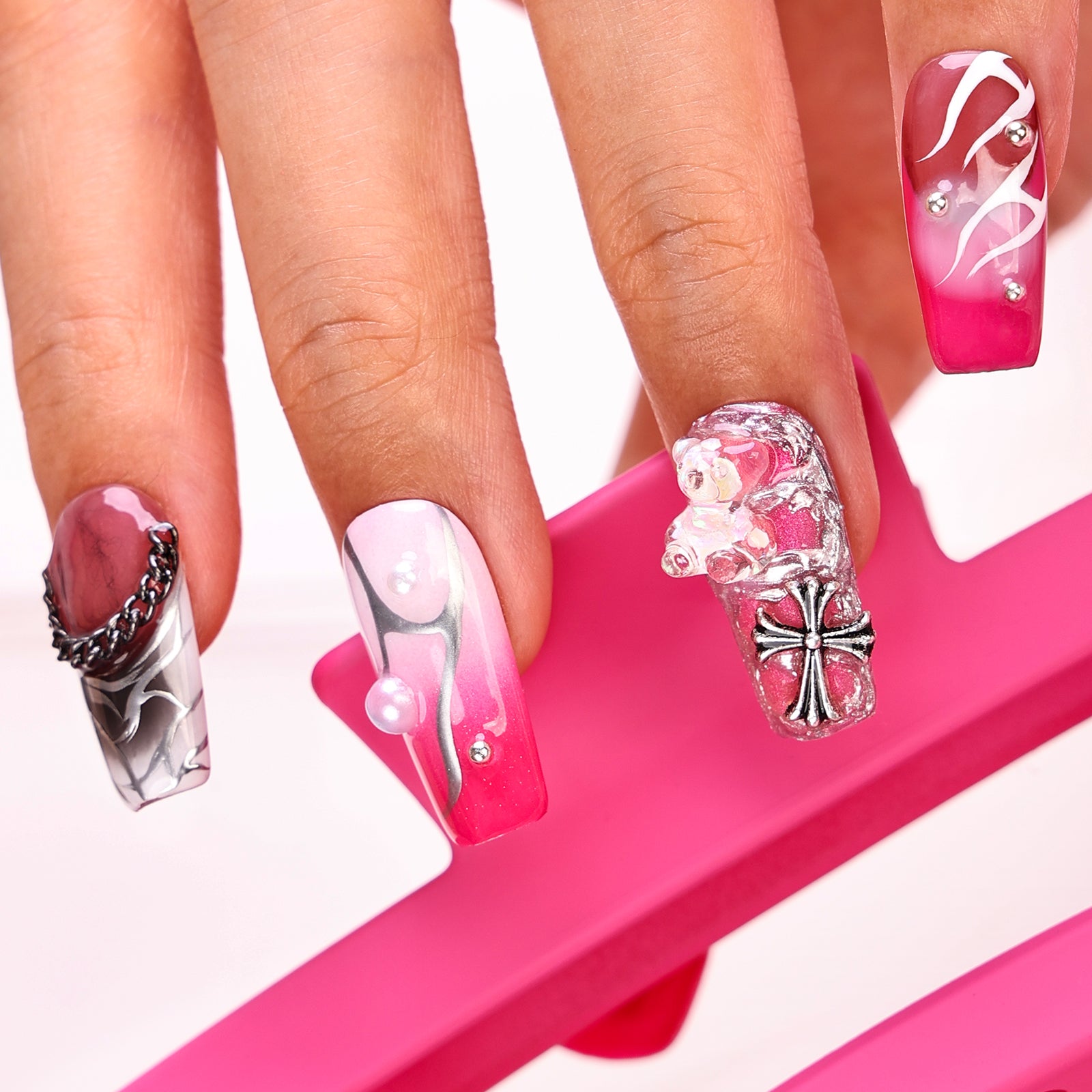 Gradient Luv Coffin Regular Press On Nails | MelodySusie