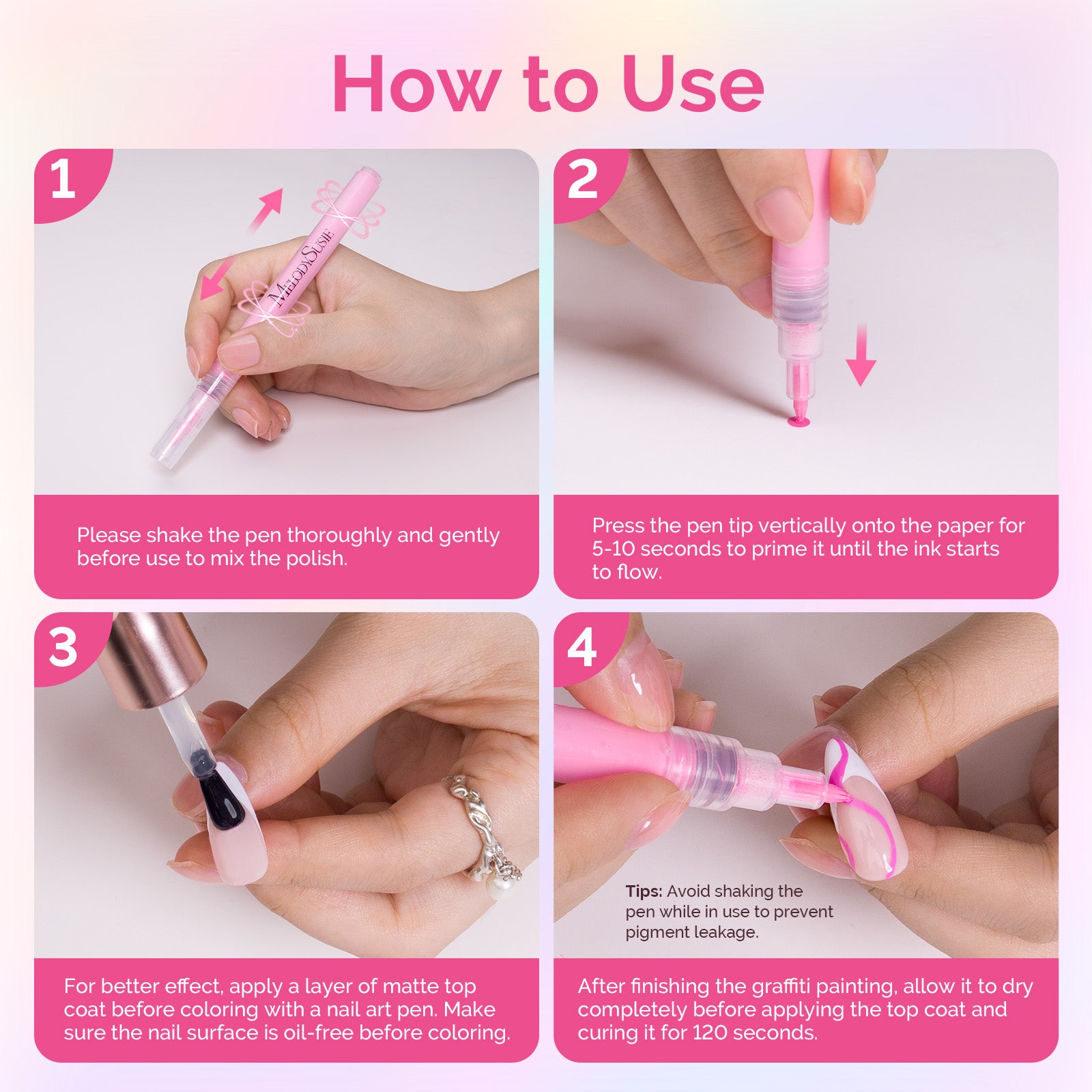 Nail Art Pens Set 12 Colors 0.7mm