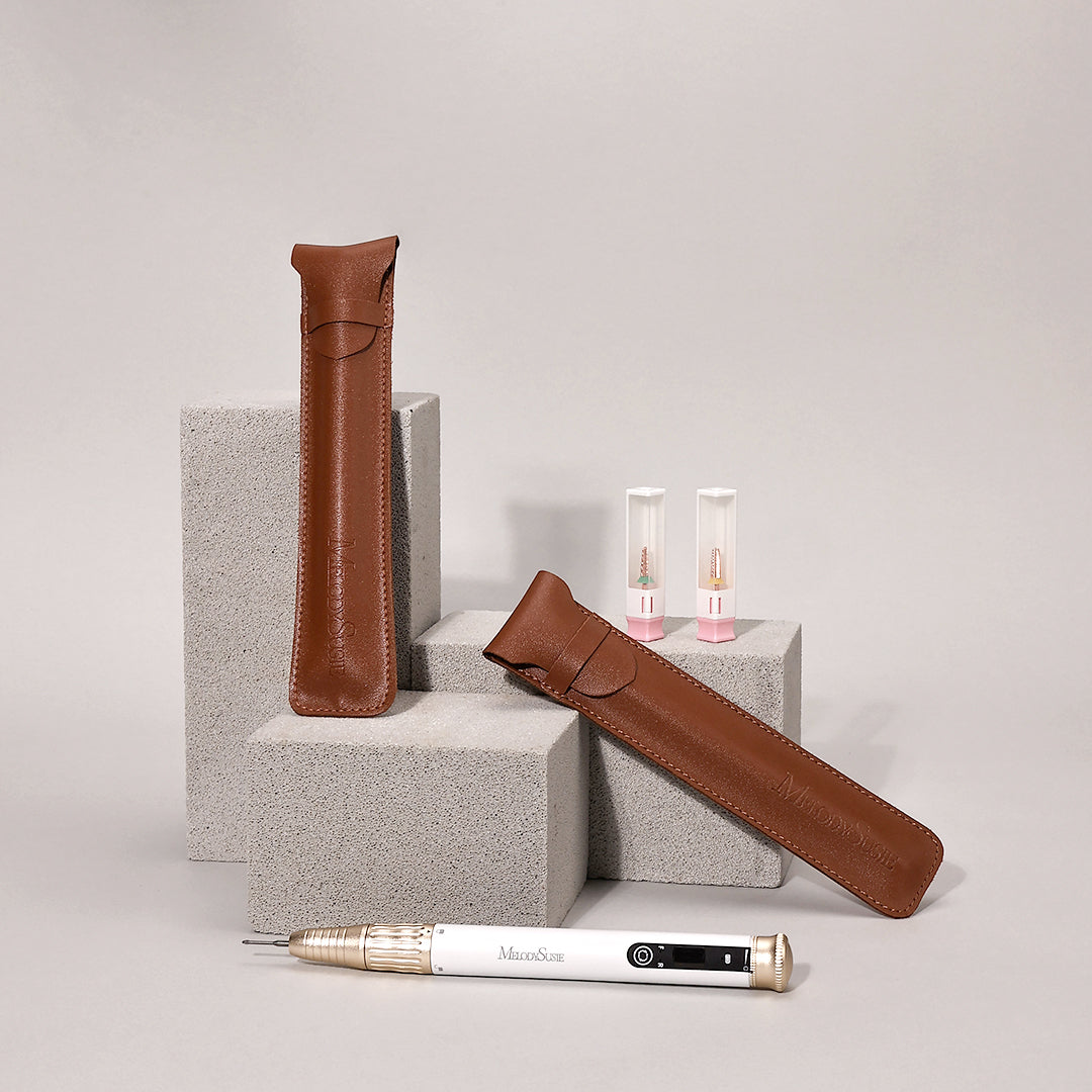 PU Leather Nail Drill Handpiece Protective Cover Sleeve