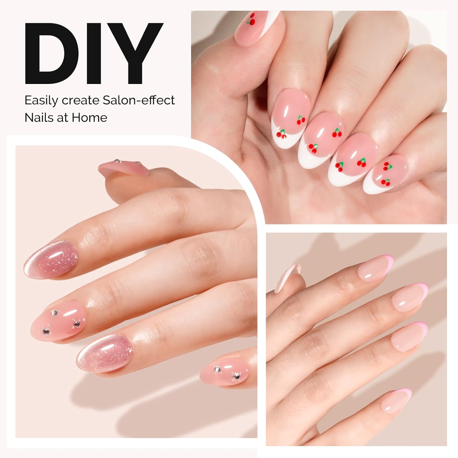 600Pcs Half Matte Clear Acrylic Half Cover Nail Tips