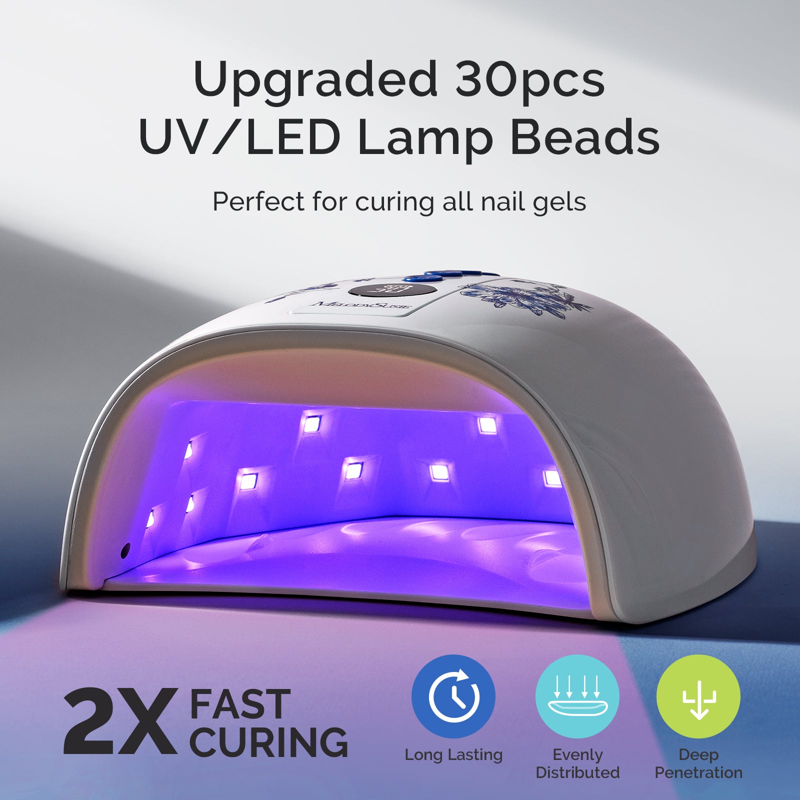 SM200F Plus Rechargeable 35,000RPM Nail Drill Art Design Gift Box