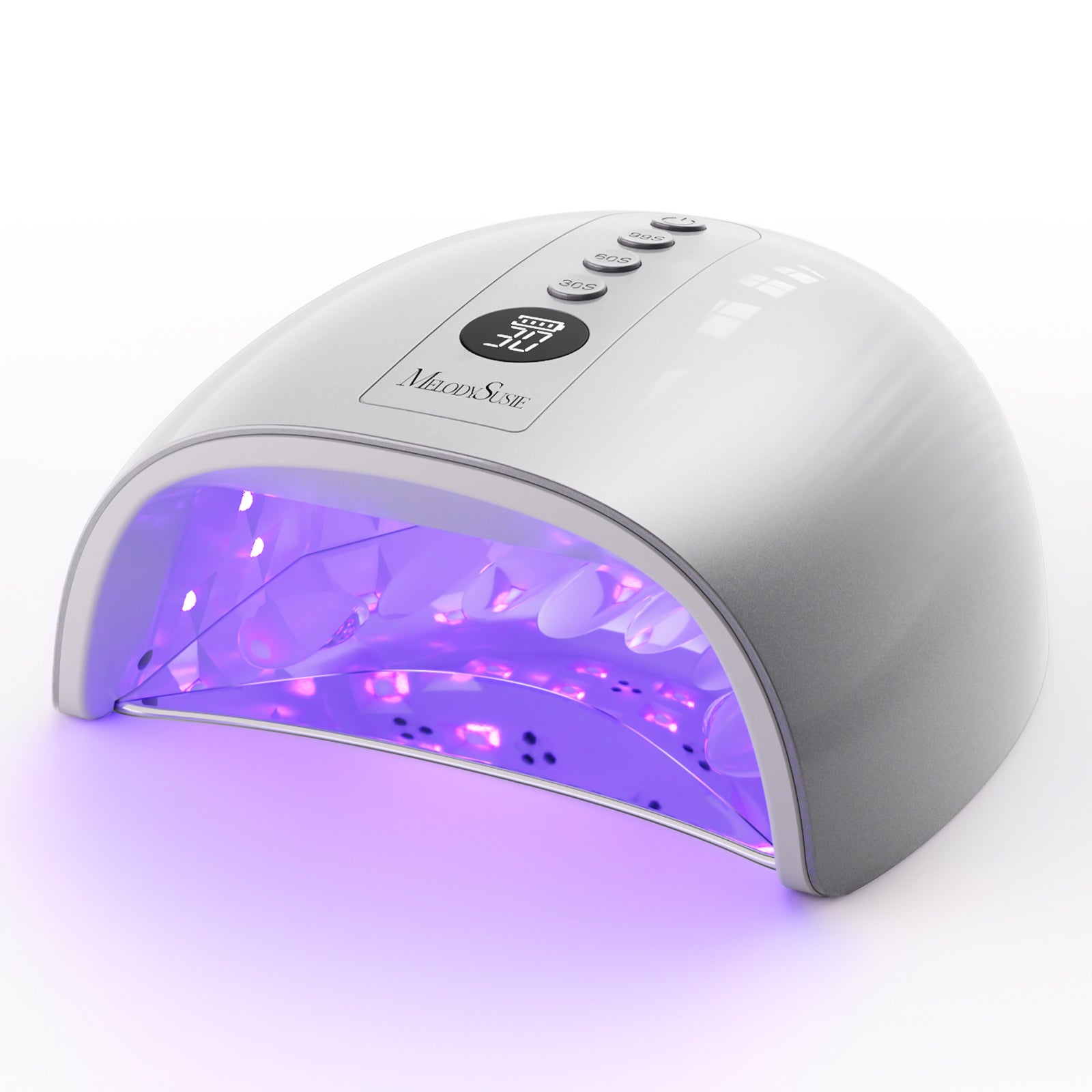 New Upgraded P-PLUS30GT Rechargeable Cordless UV/LED Nail Lamp - Silver