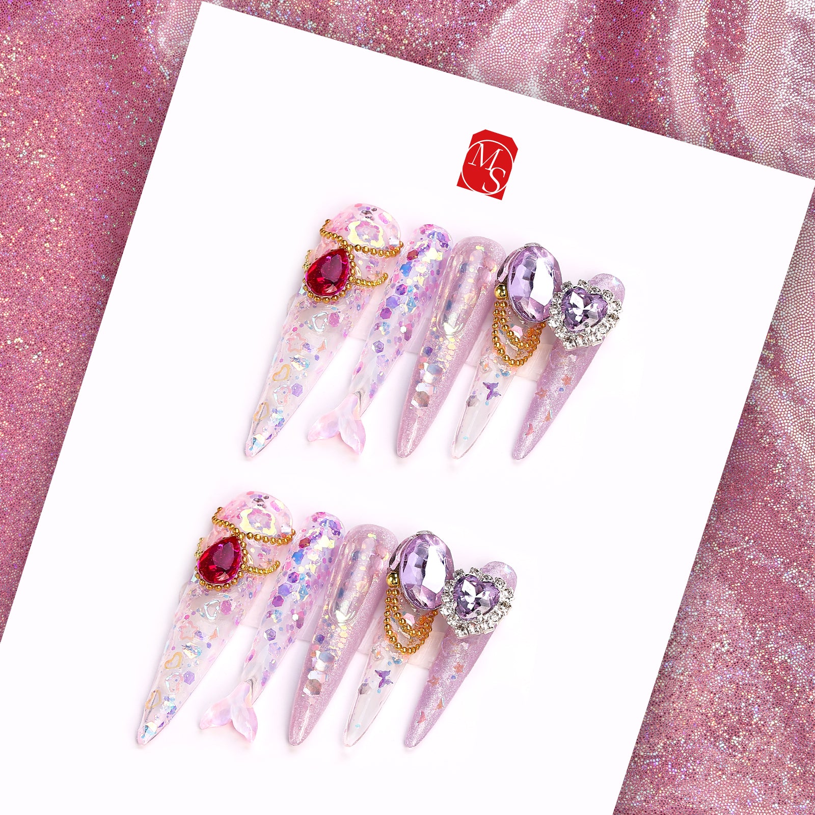 Atlantis Adventure Stiletto Longest Press On Nails