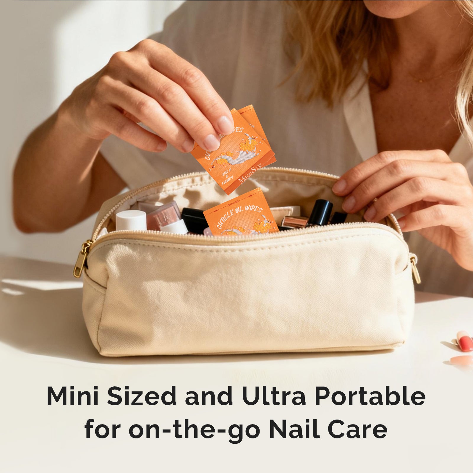 100Pcs Mini Cuticle Oil Wipes