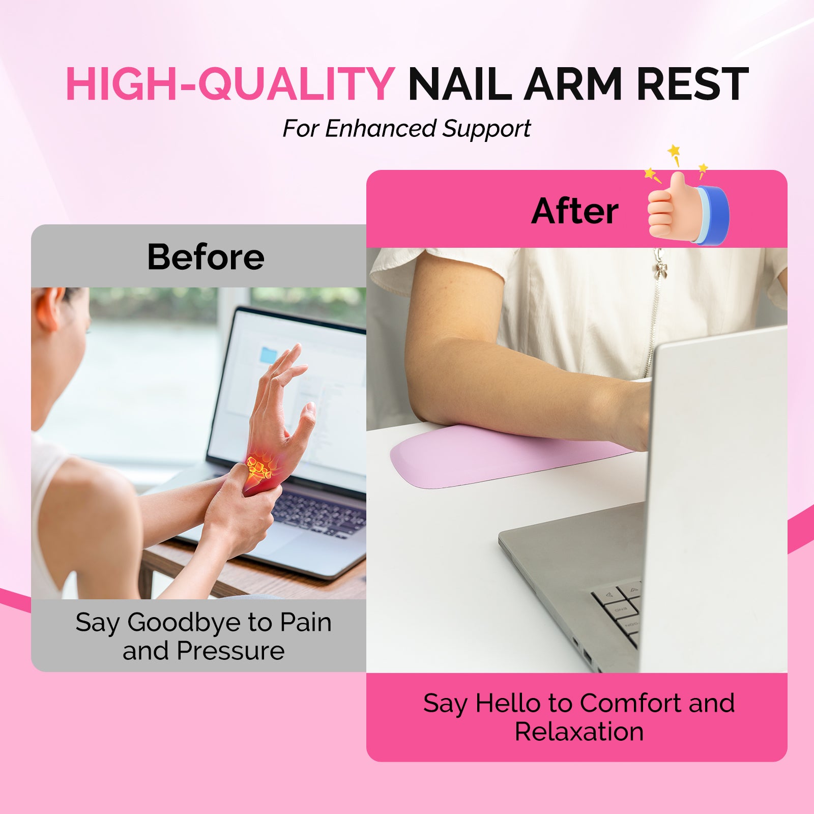 Portable PU Leather Nail Arm Rest