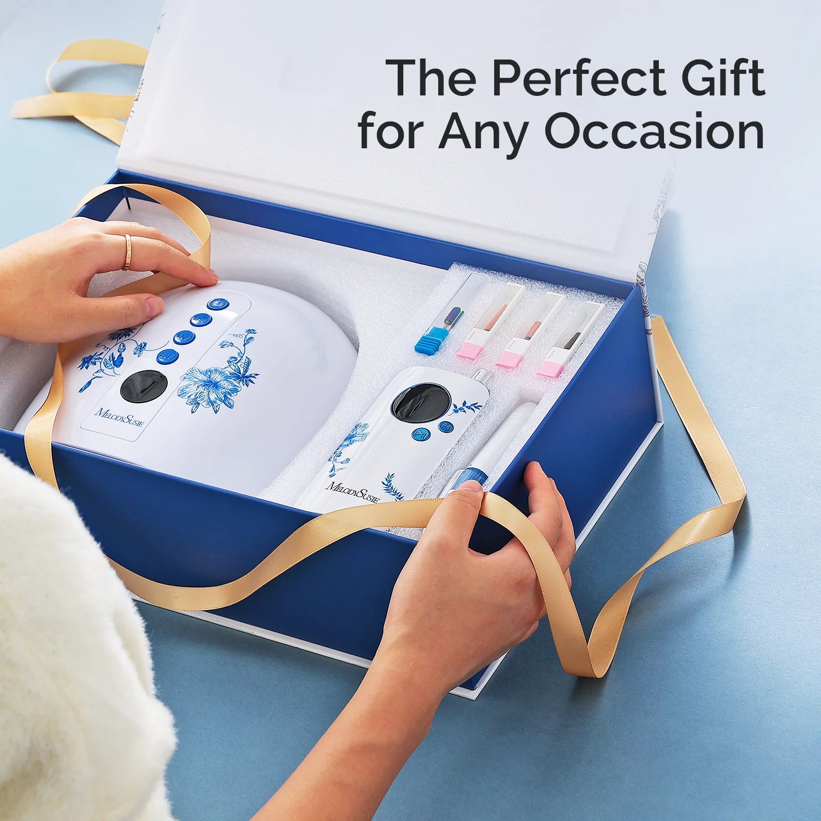 SM200F Plus Rechargeable 35,000RPM Nail Drill Art Design Gift Box