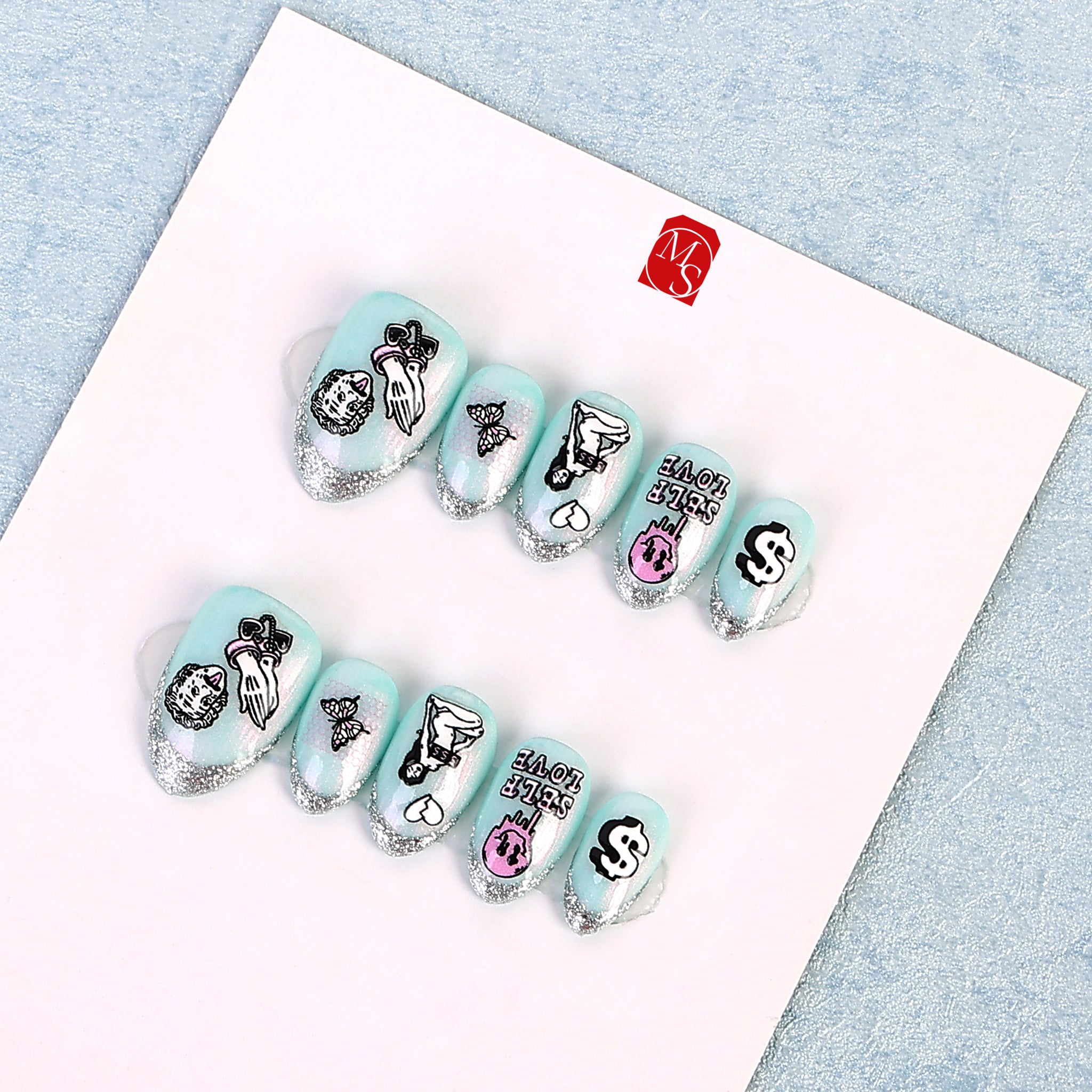Self-Love Special Short Mountain Peak Press-On Nails | MelodySusie