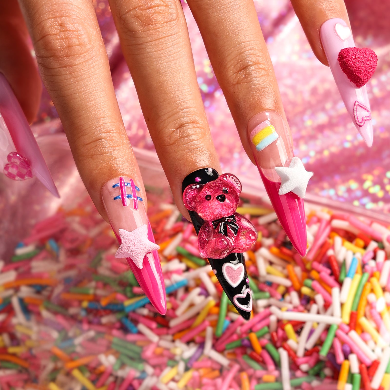 Confession Stiletto Long Press On Nails| MelodySusie
