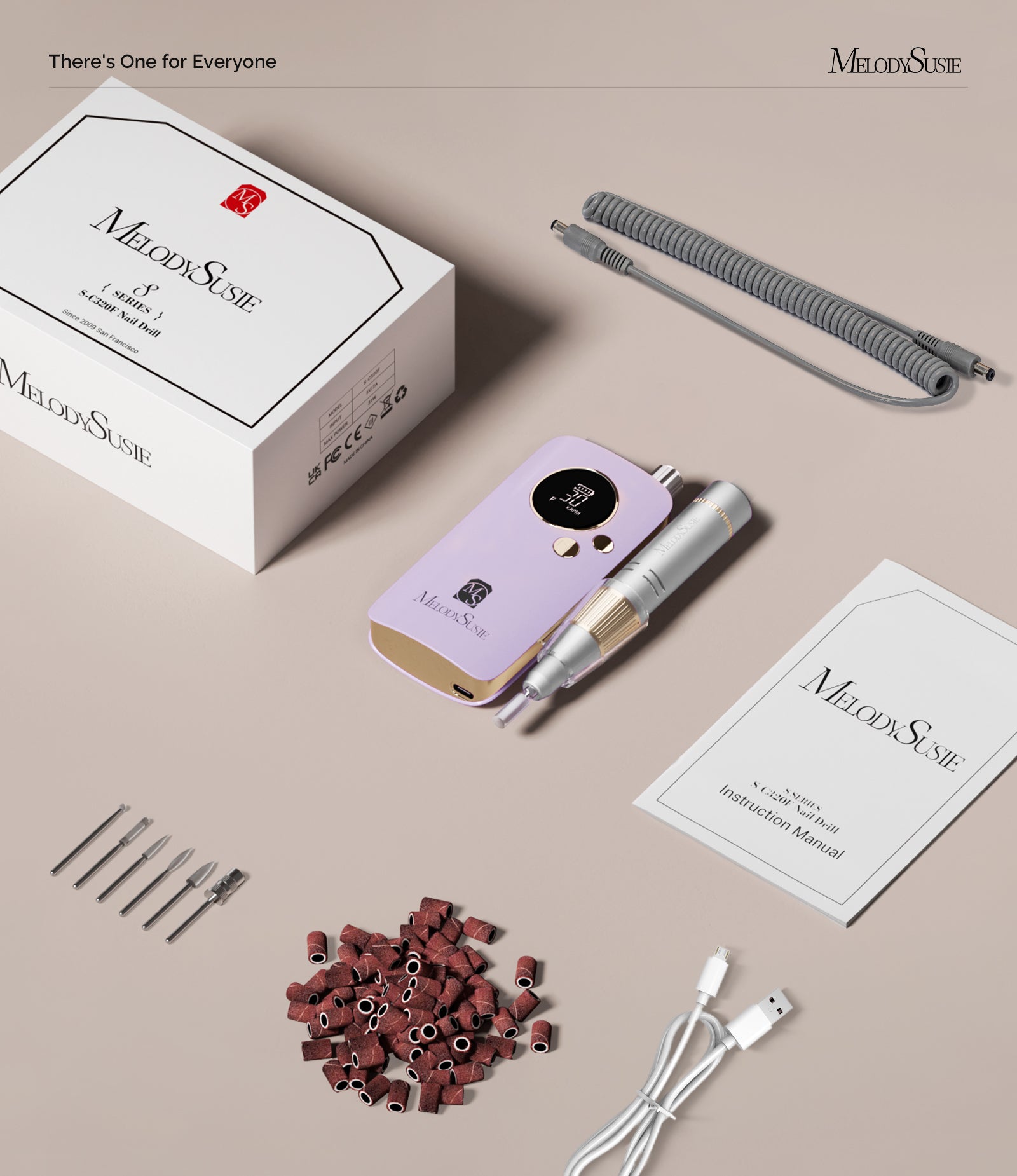 SC320F Rechargeable Nail Drill 30000RPM - Purple