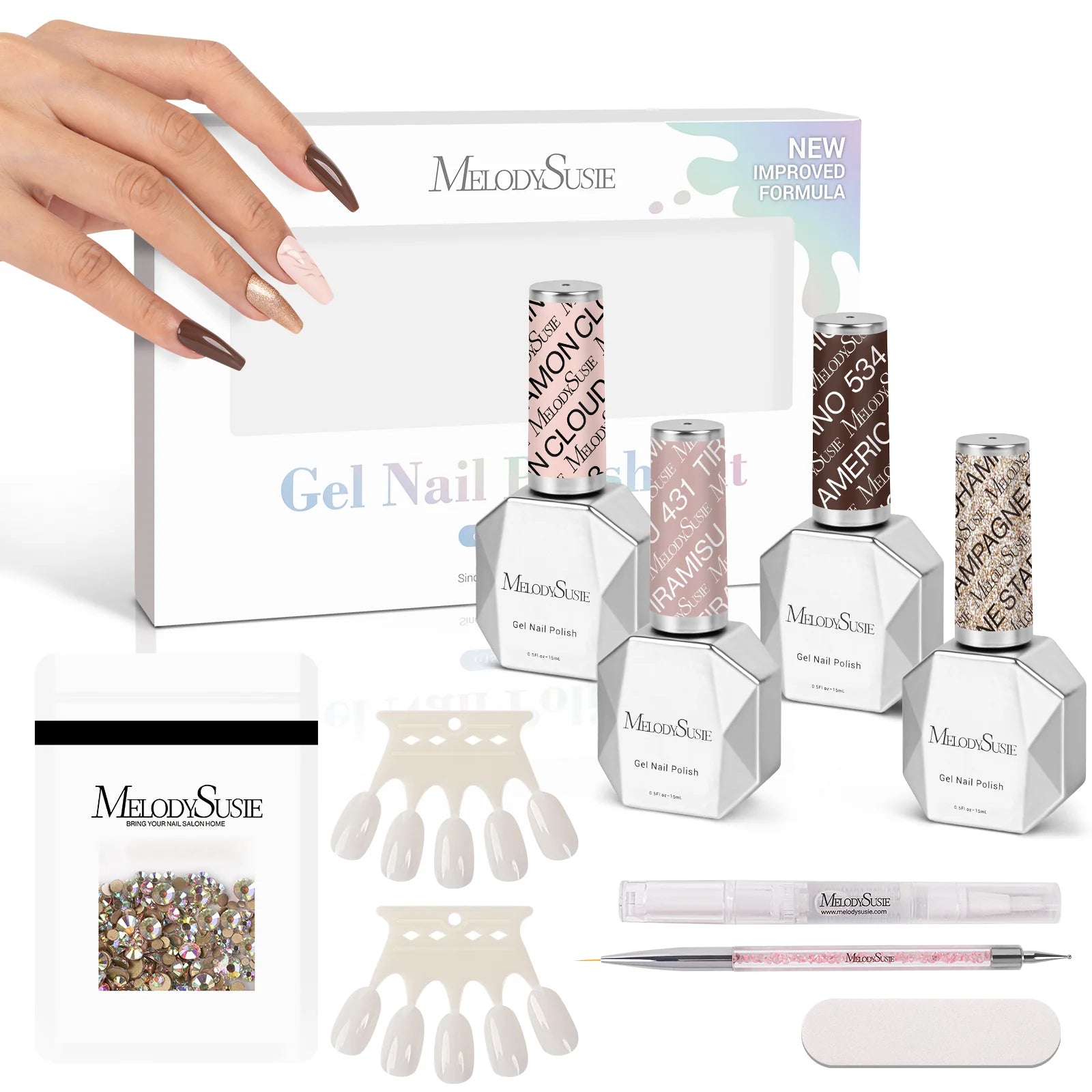 City Walk 15ml TPO-Free Thick Gel Nail Polish - 4Pcs