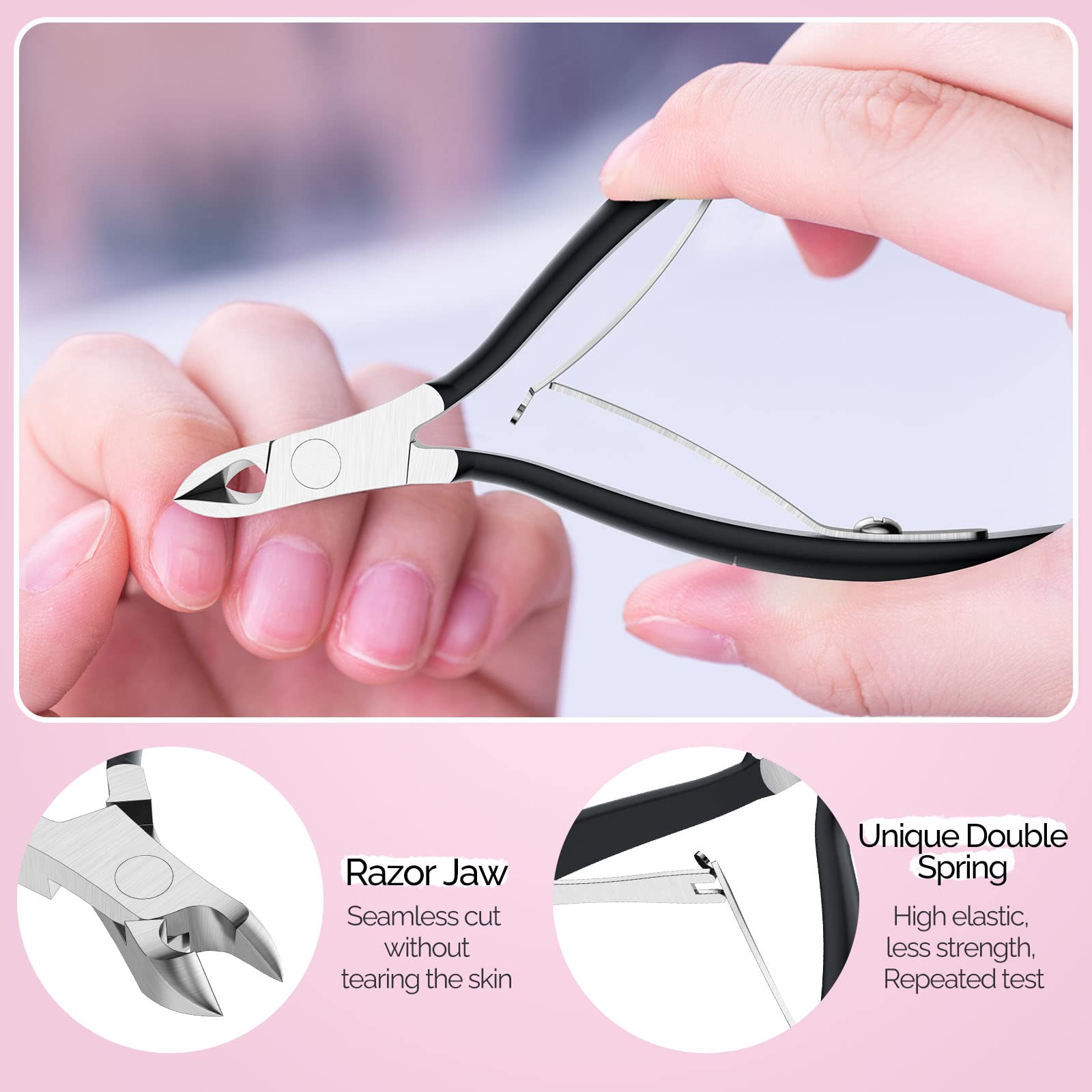 Acrylic Nail Clippers 4 in 1 Kit-Black