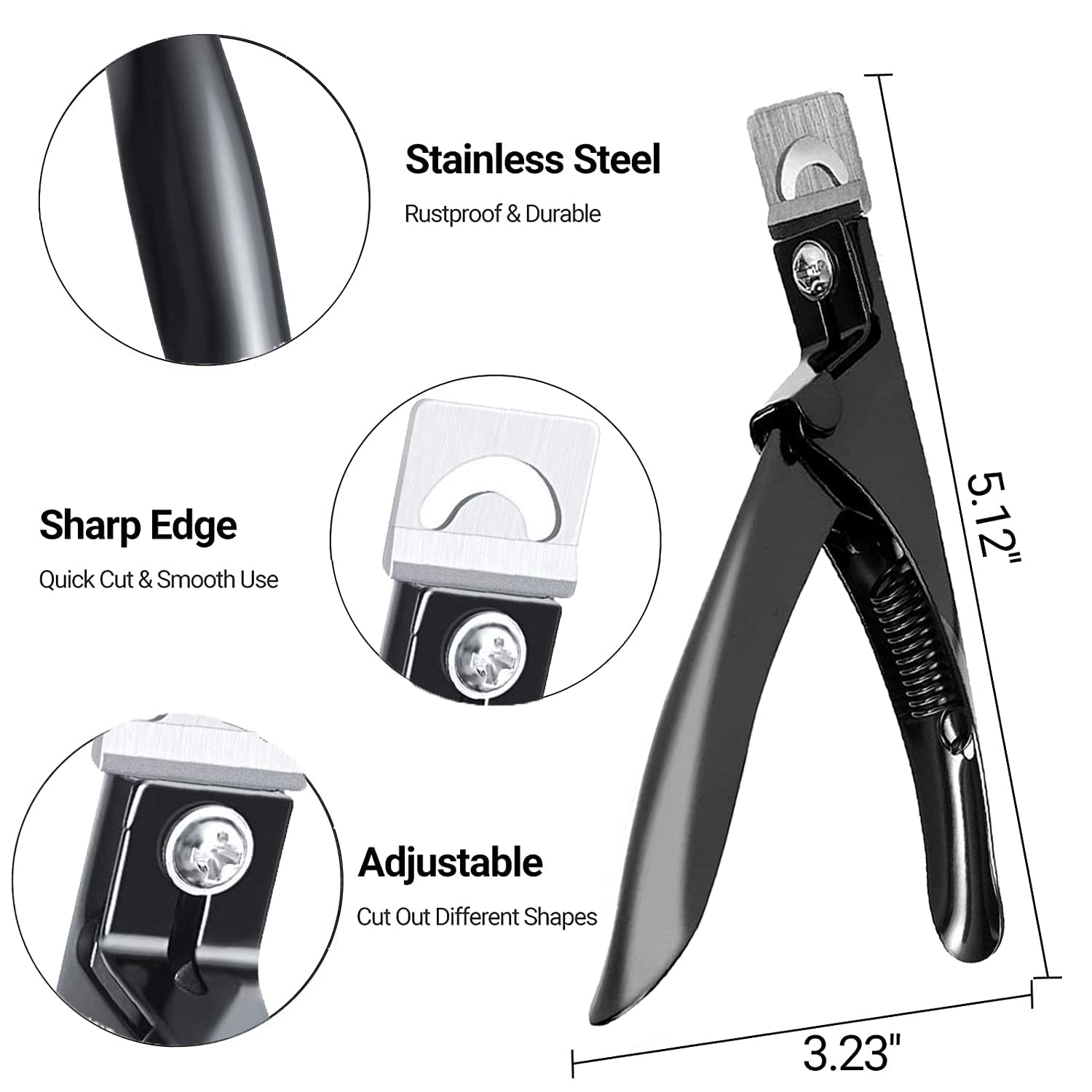 Stainless Steel Edge Cutter - Black