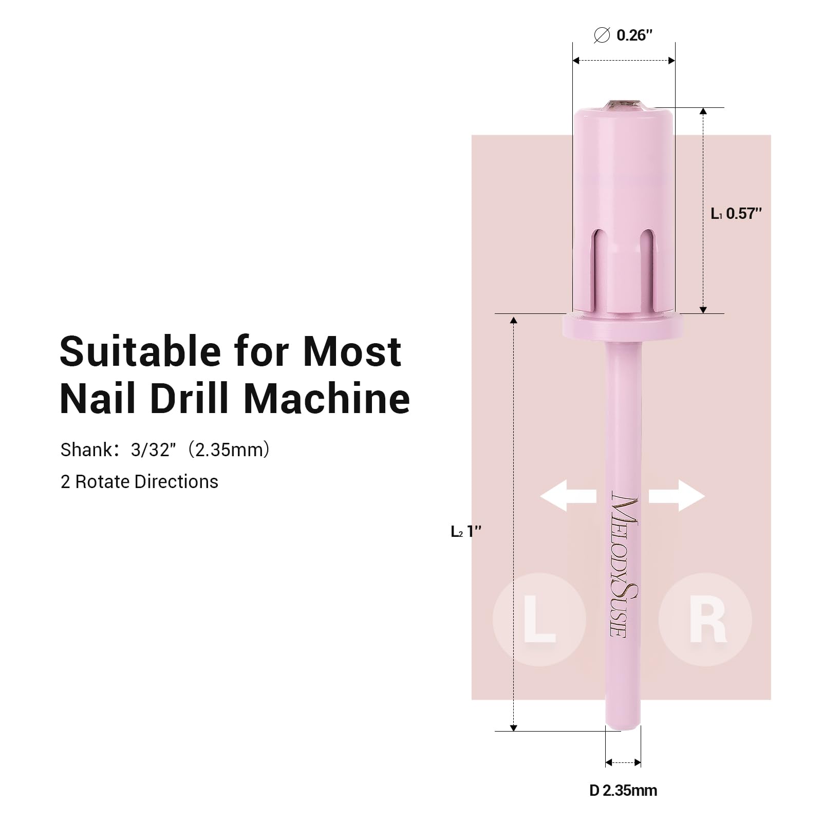 Crystal Top Barrel Shaped Mandrel Bit